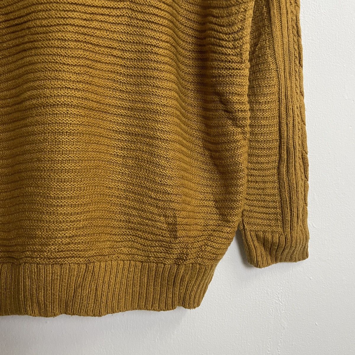 Uniqlo Vintage Uniqlo Drawstring Honeycomb Cable Knitwear Jumper Size US M / EU 48-50 / 2 - 9 Thumbnail