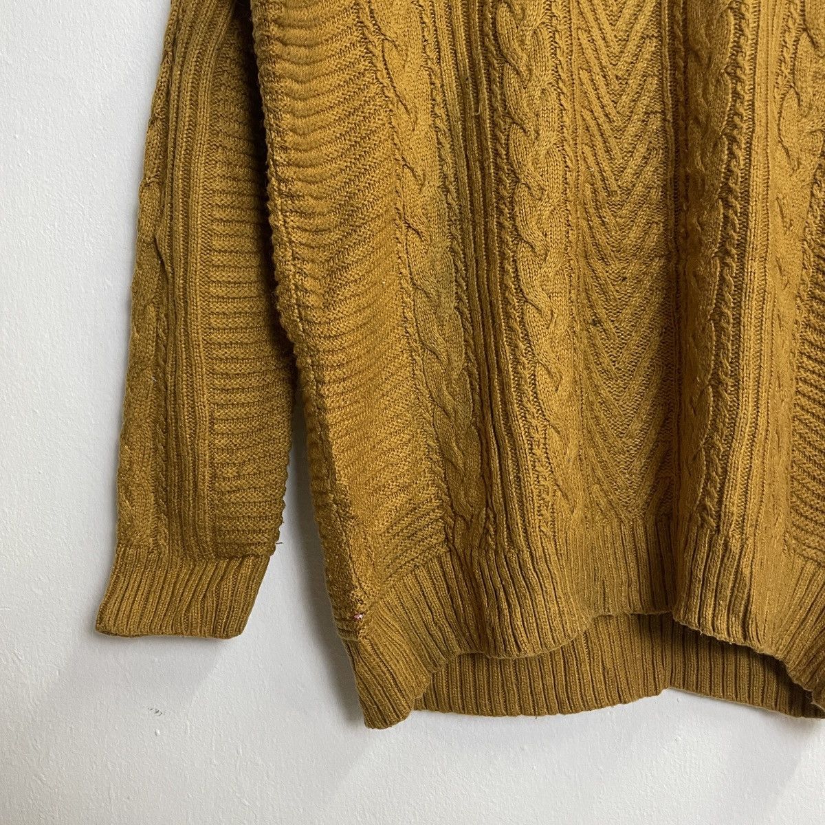 Uniqlo Vintage Uniqlo Drawstring Honeycomb Cable Knitwear Jumper Size US M / EU 48-50 / 2 - 2 Thumbnail