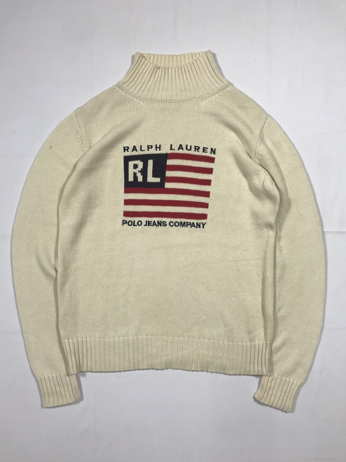 Polo Ralph Lauren Vintage Polo Ralph Lauren Flag Knit Sweater Size S / US 4 / IT 40 - 1 Thumbnail
