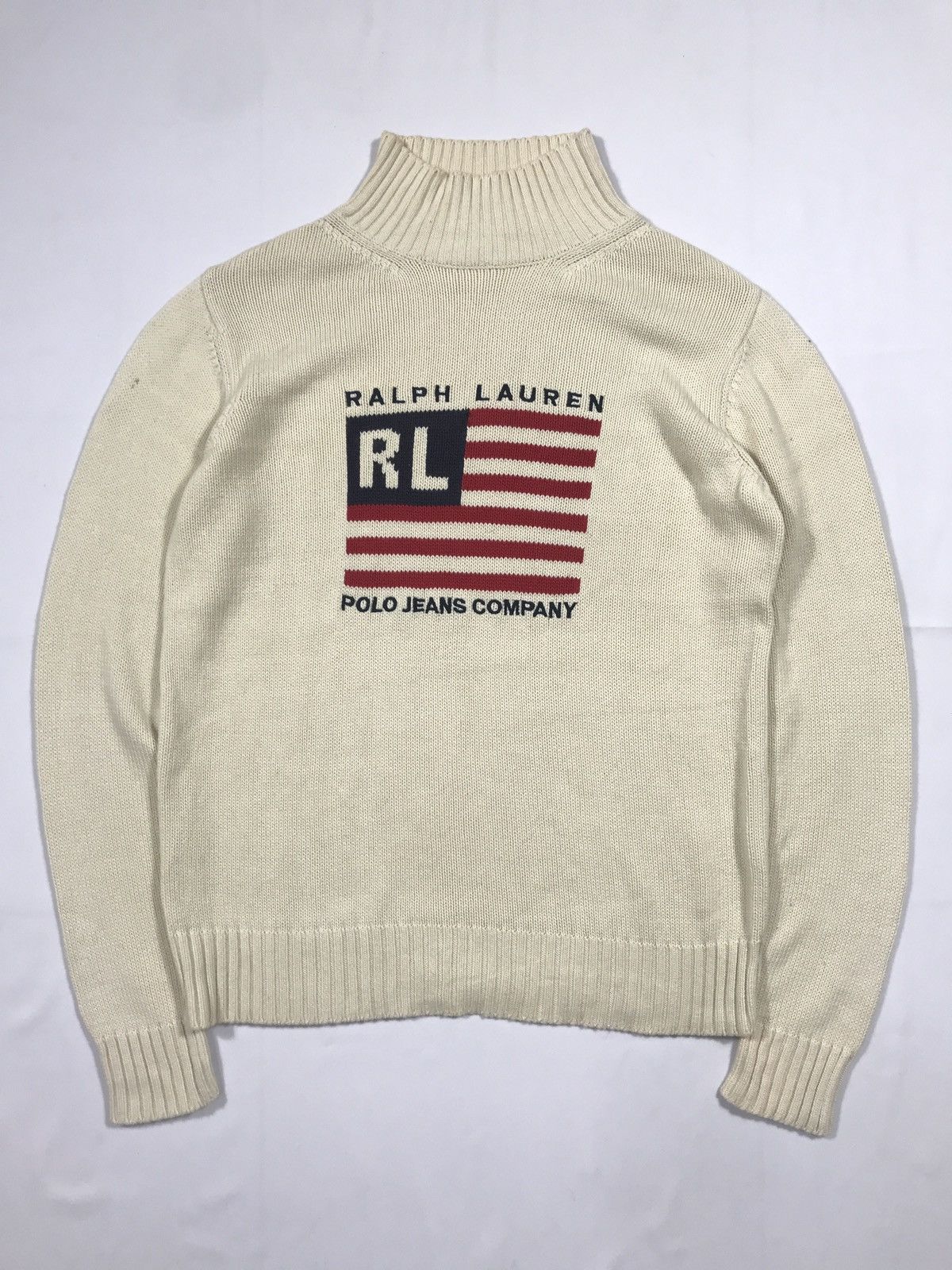 Polo Ralph Lauren Vintage Polo Ralph Lauren Flag Knit Sweater Size S / US 4 / IT 40 - 2 Thumbnail