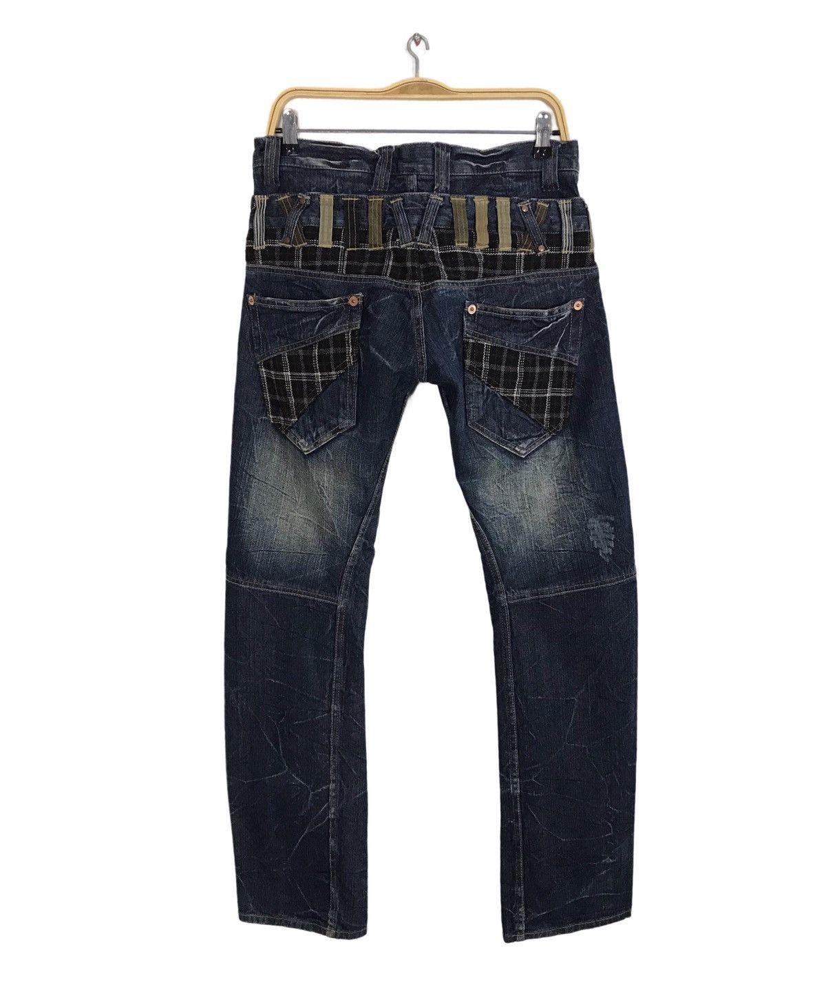 Japanese Brand × Vintage Vintage Explosion Double Waist Pocket Design Jeans Size US 32 / EU 48 - 2 Thumbnail