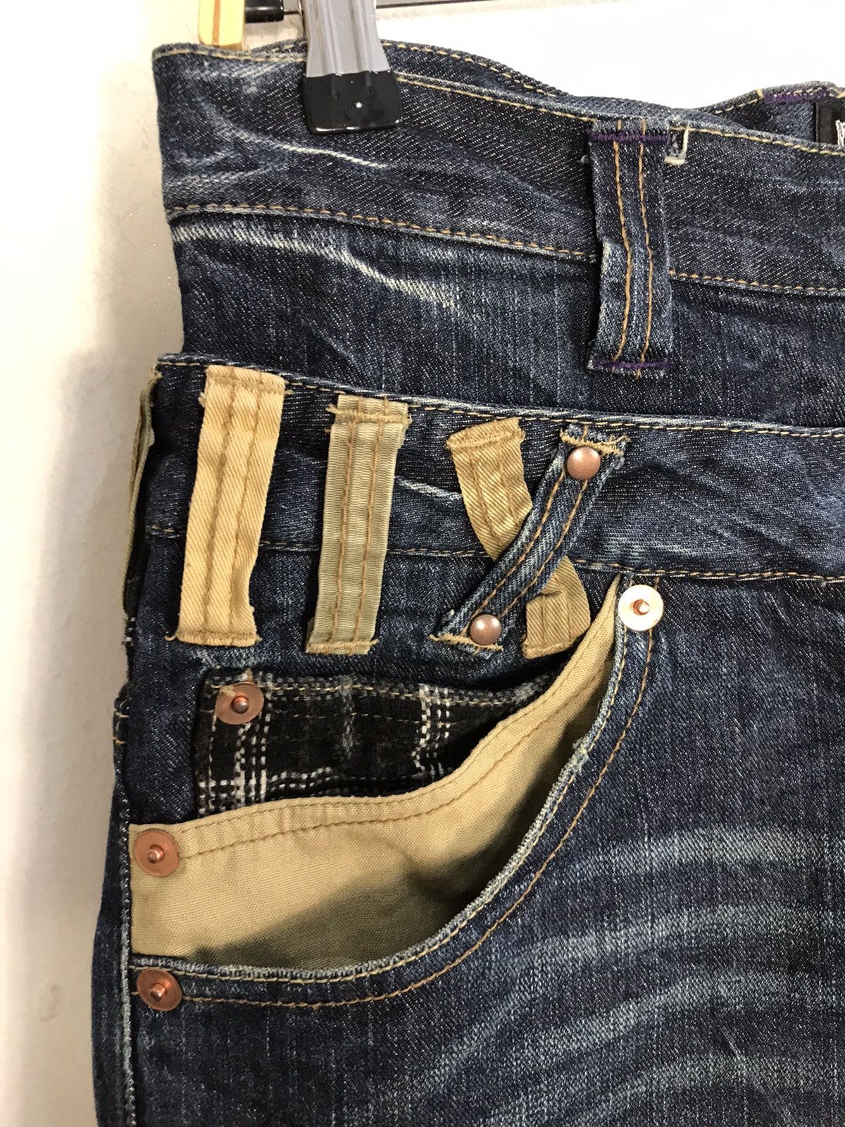 Japanese Brand × Vintage Vintage Explosion Double Waist Pocket Design Jeans Size US 32 / EU 48 - 7 Thumbnail