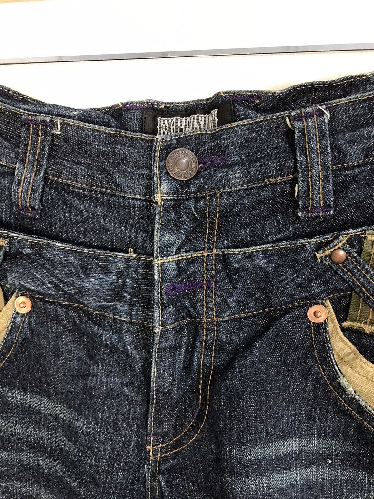 Japanese Brand × Vintage Vintage Explosion Double Waist Pocket Design Jeans Size US 32 / EU 48 - 6 Thumbnail