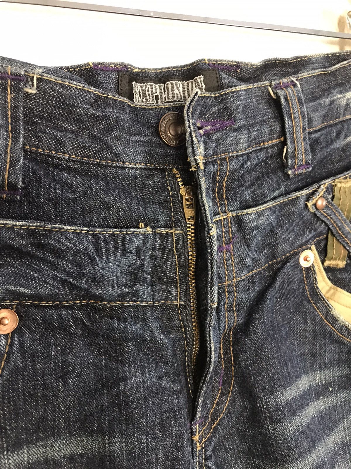 Japanese Brand × Vintage Vintage Explosion Double Waist Pocket Design Jeans Size US 32 / EU 48 - 9 Thumbnail