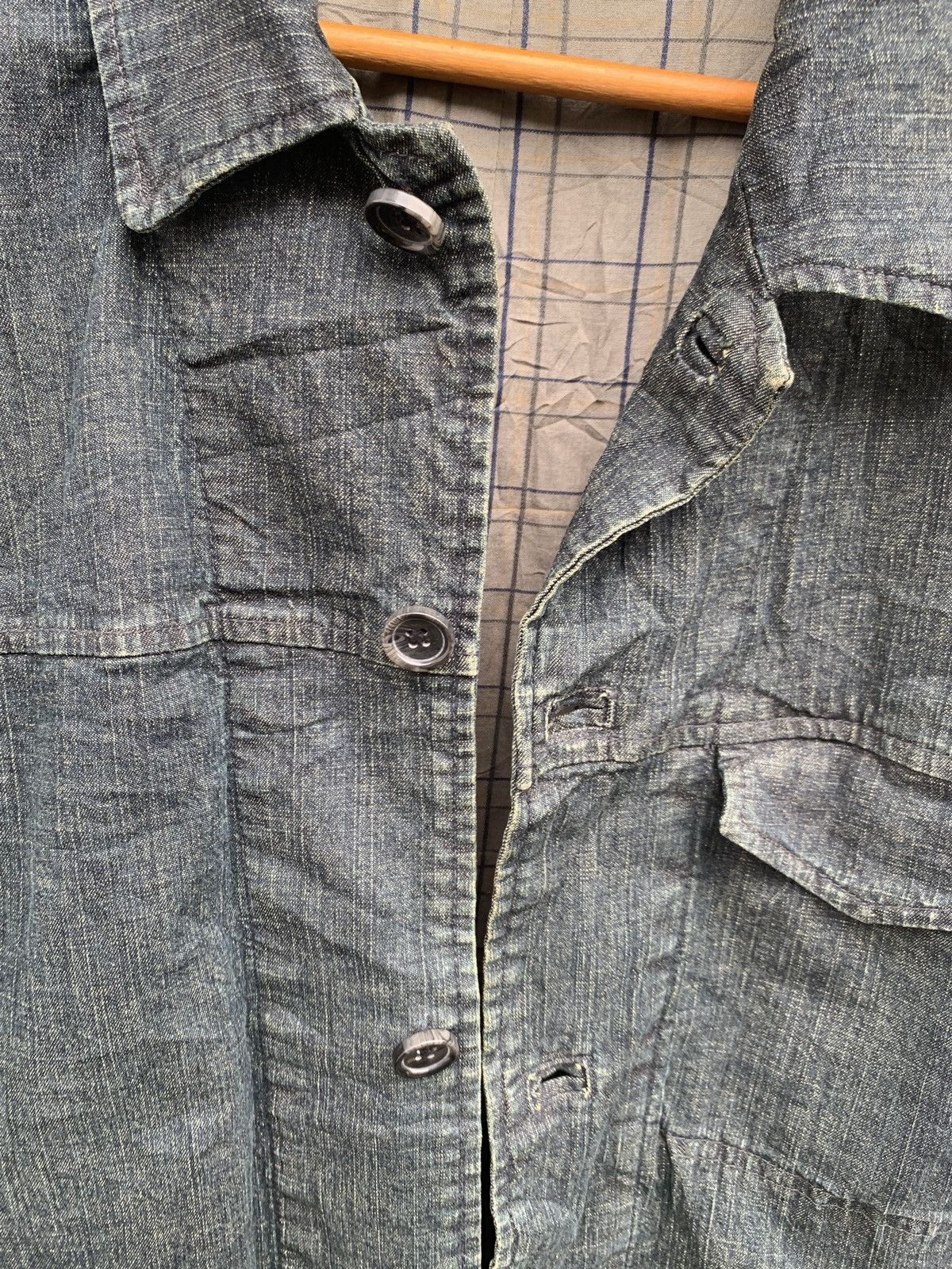 Japanese Brand 90s Kansai Yamamoto Denim Jeans Chore Jacket Size US XL / EU 56 / 4 - 7 Thumbnail