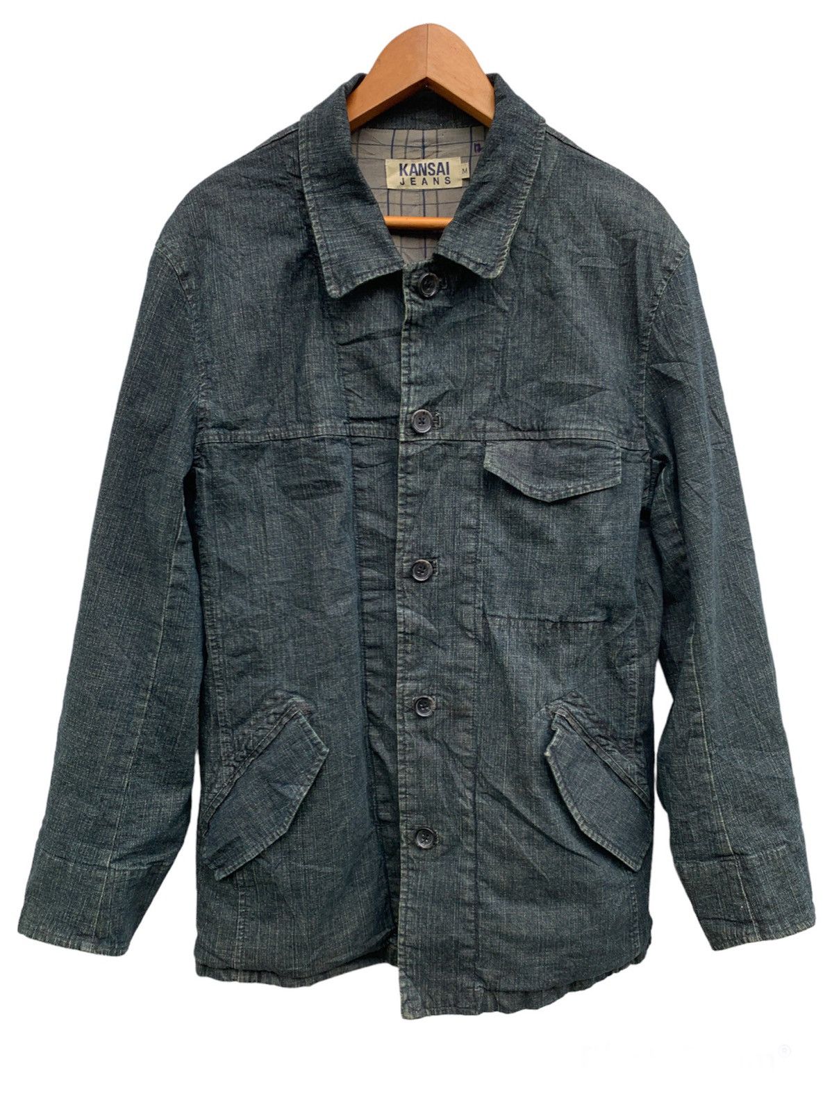 image of Archival Clothing x Kansai Yamamoto Vintage Kansai Yamamoto Denim Jeans Chore Jacket (Size XL)