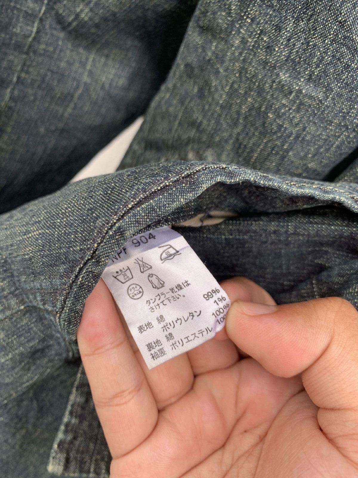 Japanese Brand 90s Kansai Yamamoto Denim Jeans Chore Jacket Size US XL / EU 56 / 4 - 5 Thumbnail