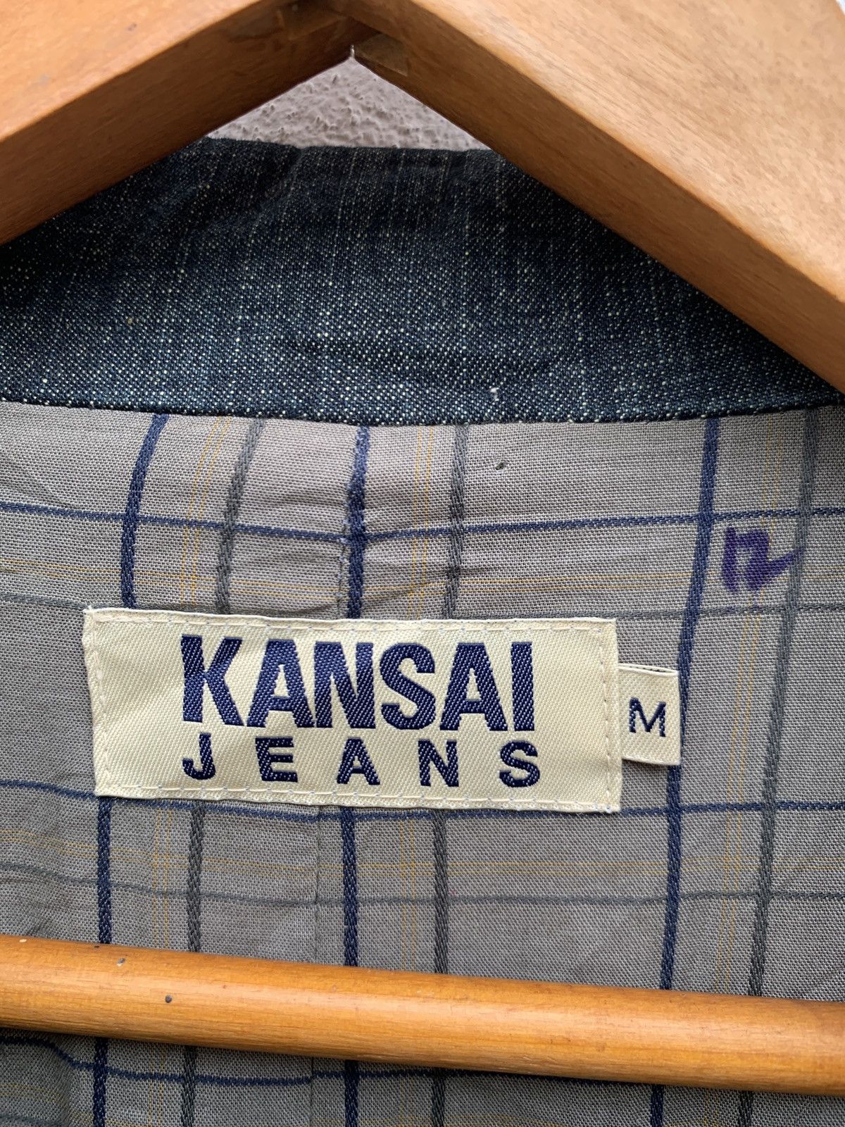Japanese Brand 90s Kansai Yamamoto Denim Jeans Chore Jacket Size US XL / EU 56 / 4 - 3 Thumbnail