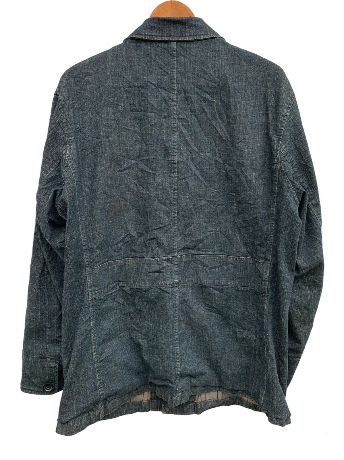 Japanese Brand 90s Kansai Yamamoto Denim Jeans Chore Jacket Size US XL / EU 56 / 4 - 12 Thumbnail