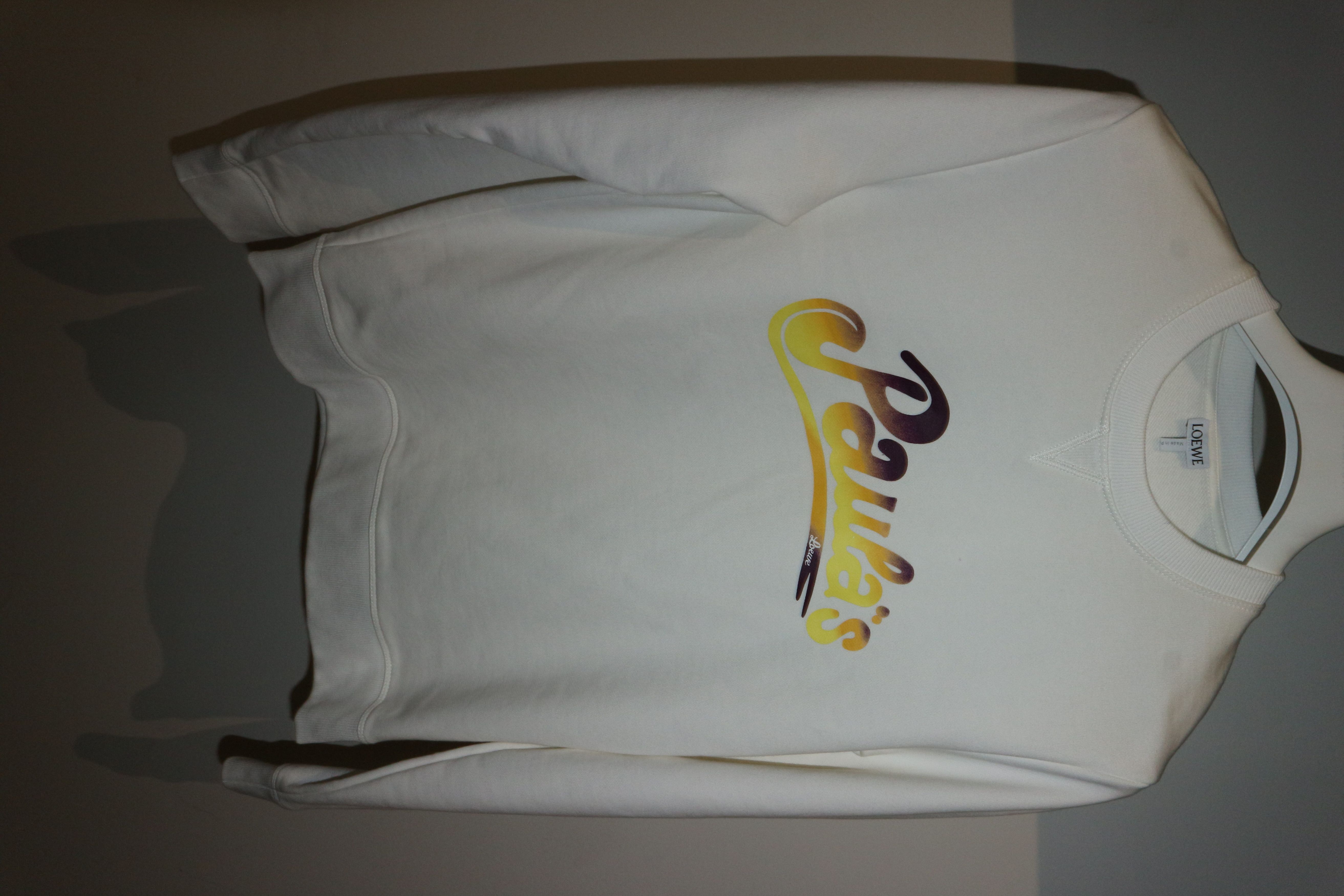 image of Loewe Logo Print Sweatshirt in White, Men's (Size Small)