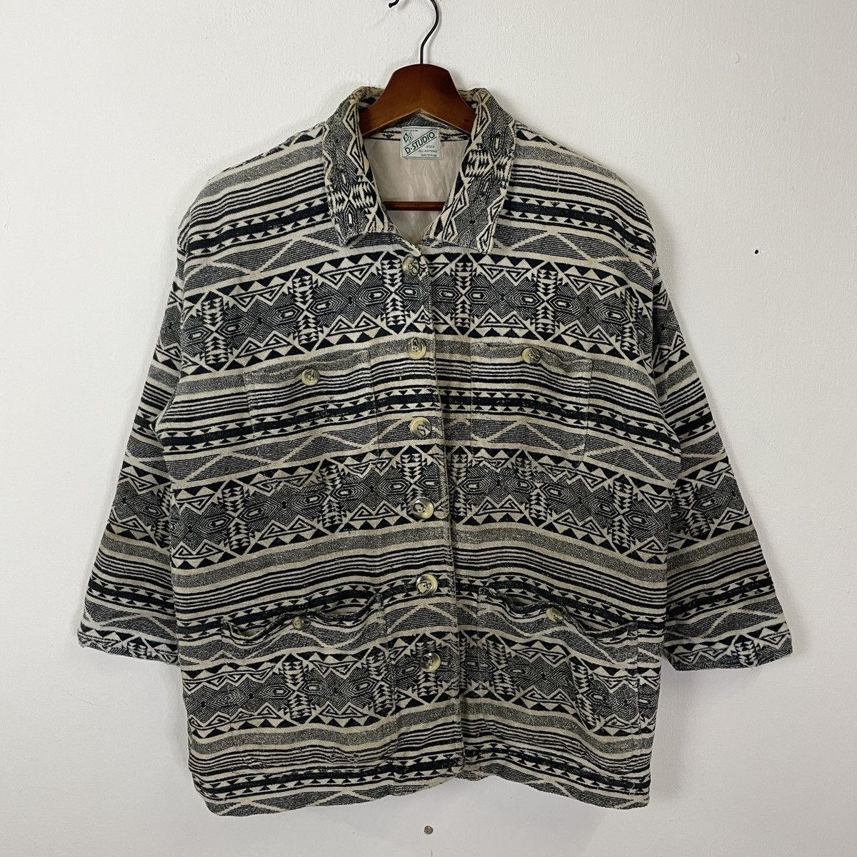 Japanese Brand Vintage D-Studio Aztex Navajo Style Jacket Size US M / EU 48-50 / 2 - 1 Thumbnail