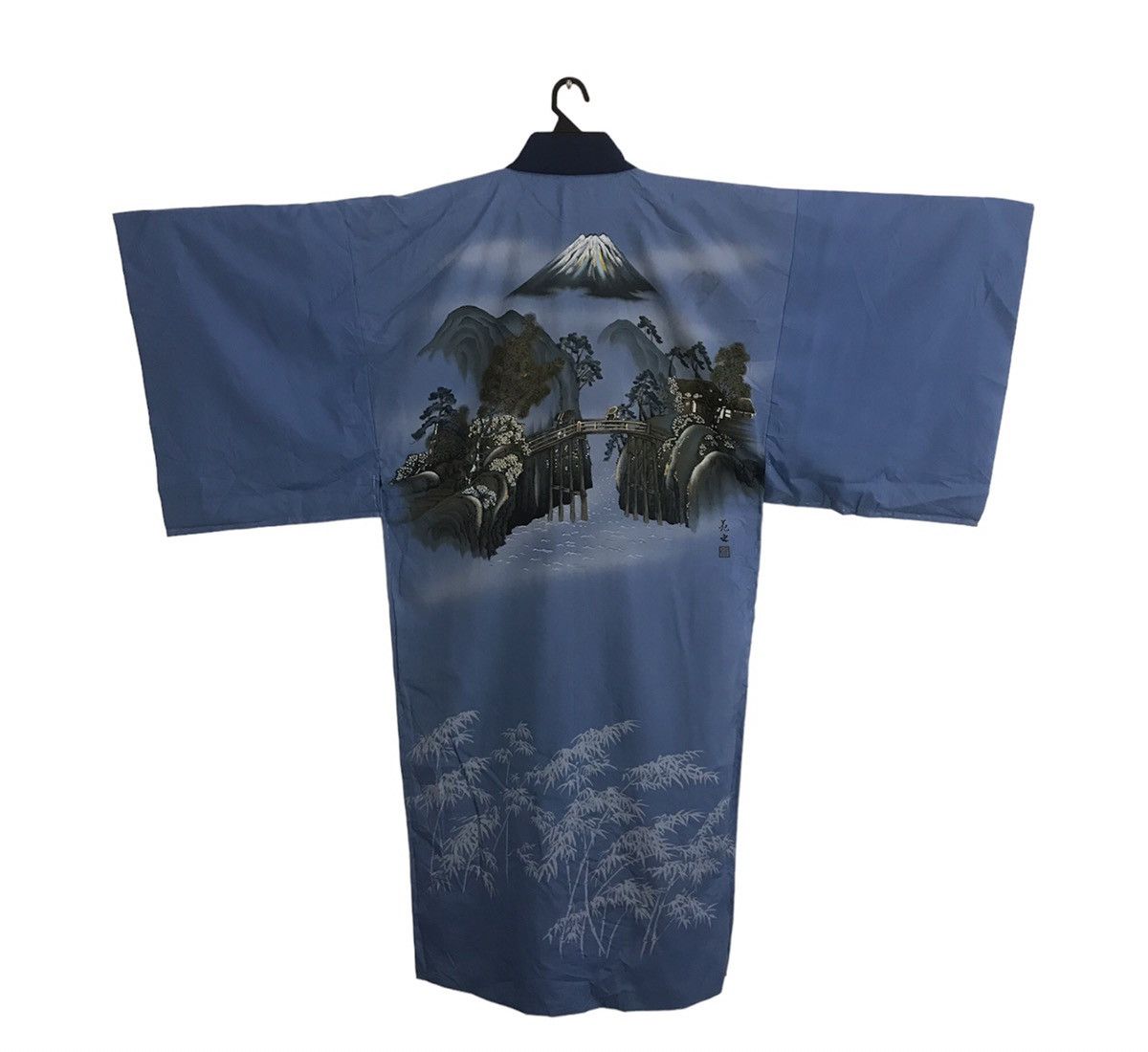 Tomesode Cardigan Happi Robe Dress Mount Fuji Cityscape