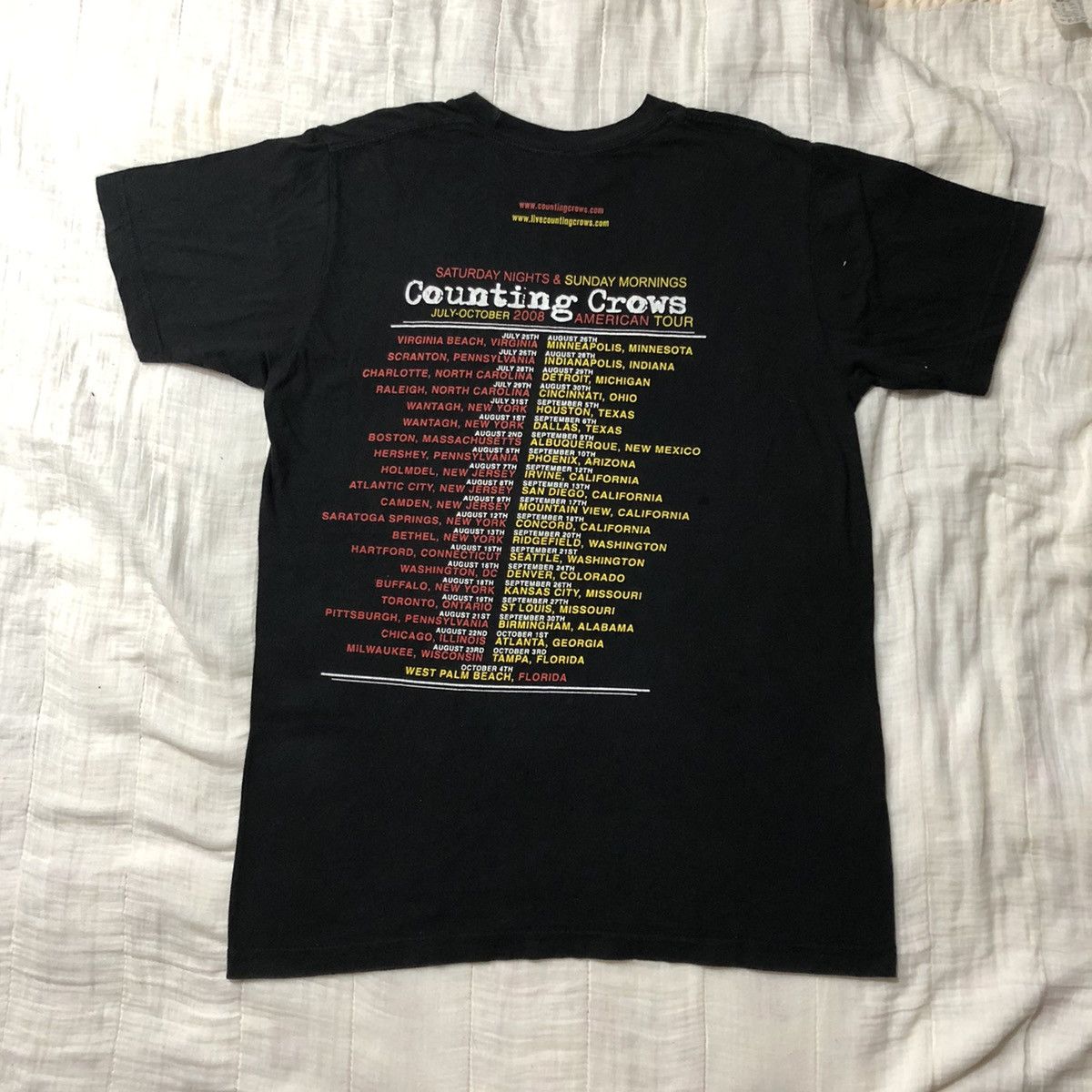 Band Tees Vintage 2008 Counting Crow Tour T Shirt Size US M / EU 48-50 / 2 - 3 Thumbnail