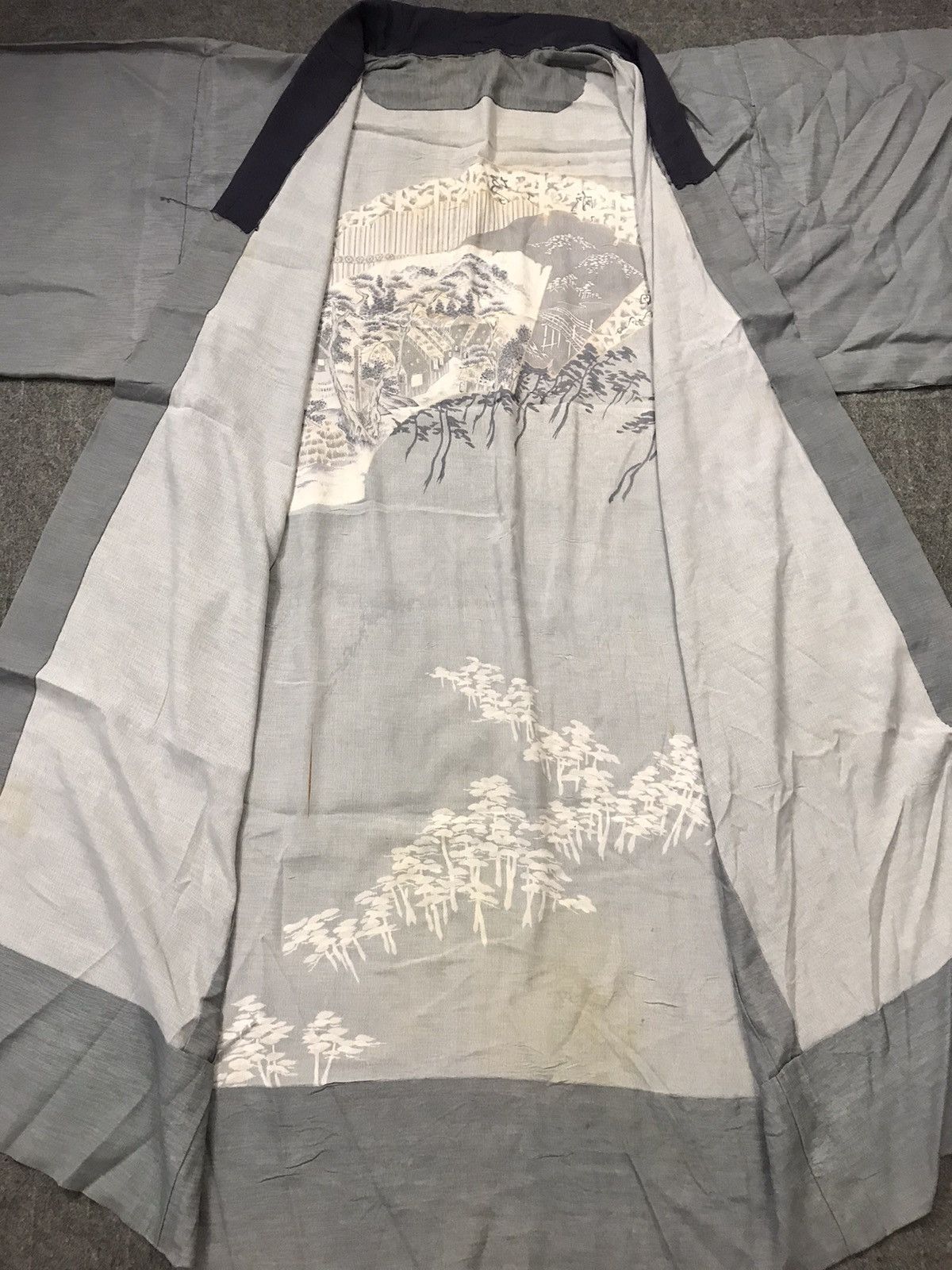 Edition Japan Tomesode Cardigan Happi Robe Dress Mount Fuji Cityscape Size L / US 10 / IT 46 - 4 Thumbnail