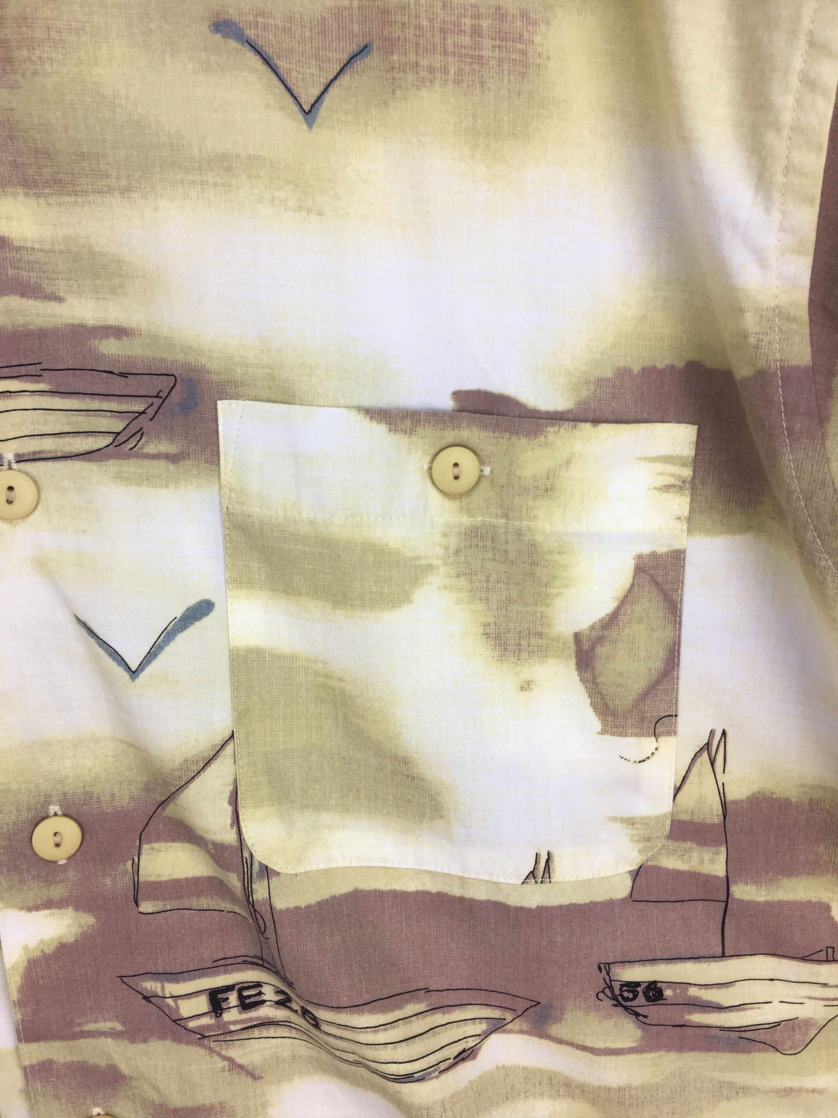 Lanvin Lanvin Paris Sailing Boat Fullprint Button Up Shirt Size US M / EU 48-50 / 2 - 4 Thumbnail