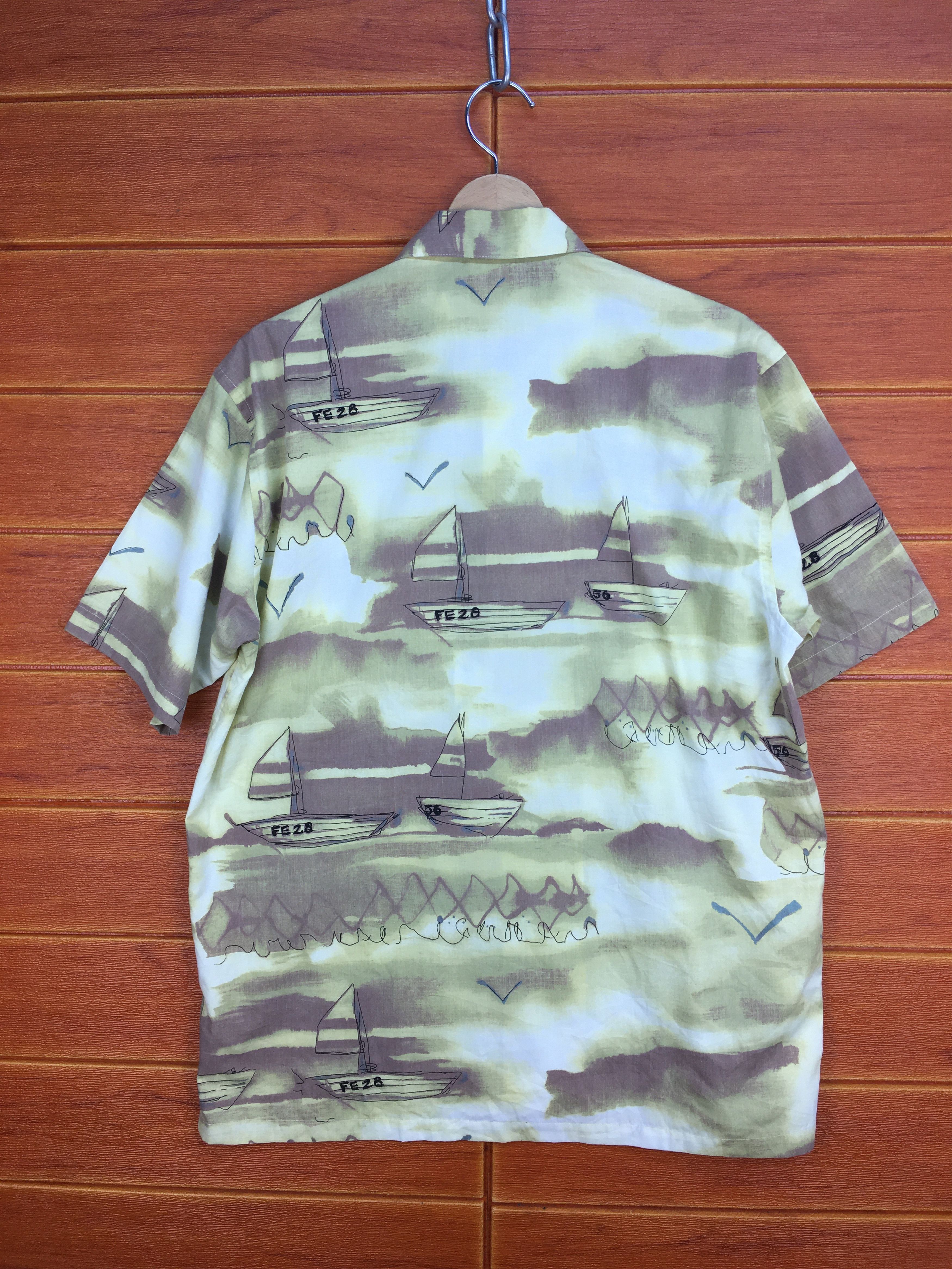 Lanvin Lanvin Paris Sailing Boat Fullprint Button Up Shirt Size US M / EU 48-50 / 2 - 6 Thumbnail