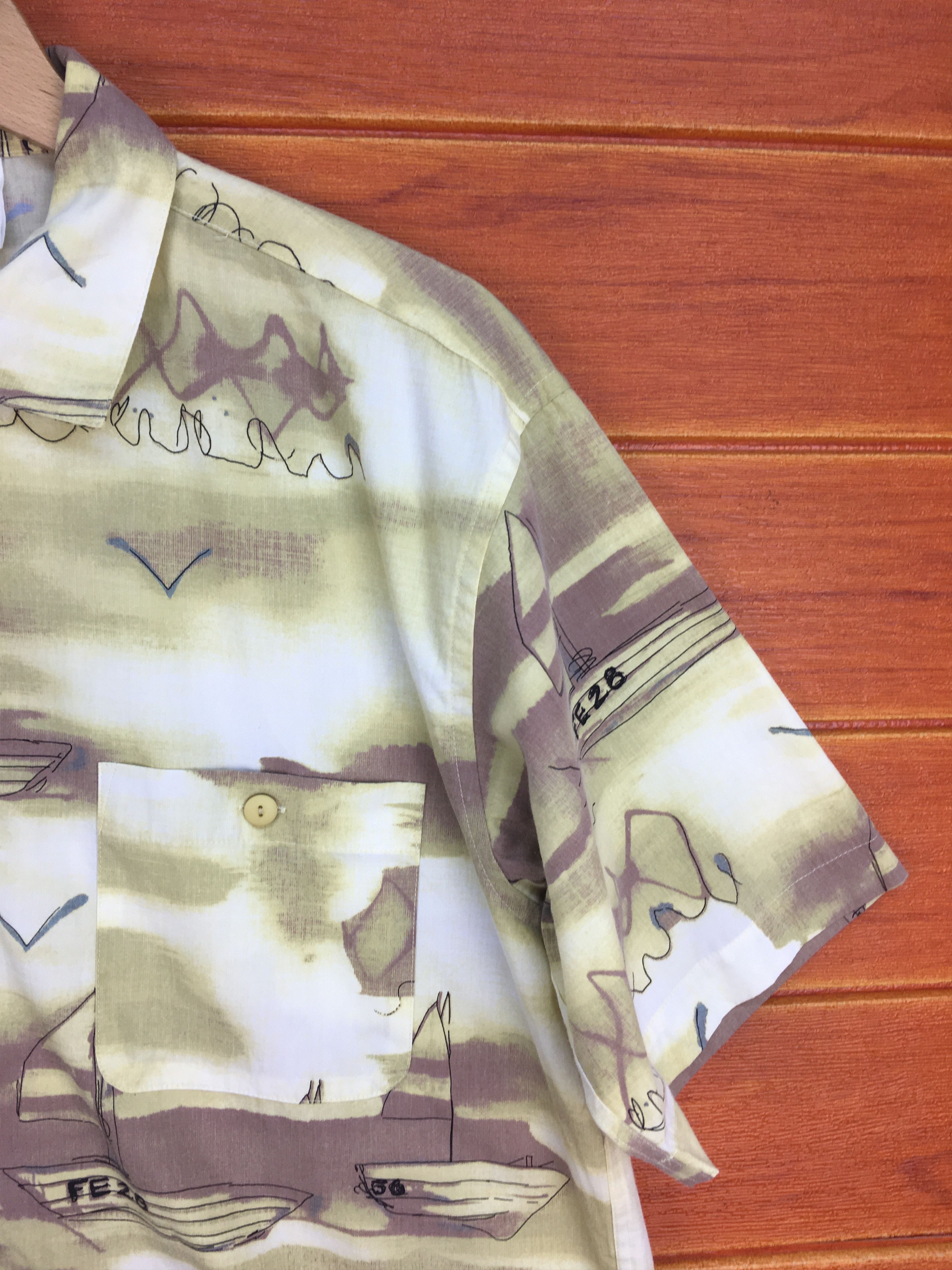 Lanvin Lanvin Paris Sailing Boat Fullprint Button Up Shirt Size US M / EU 48-50 / 2 - 3 Thumbnail