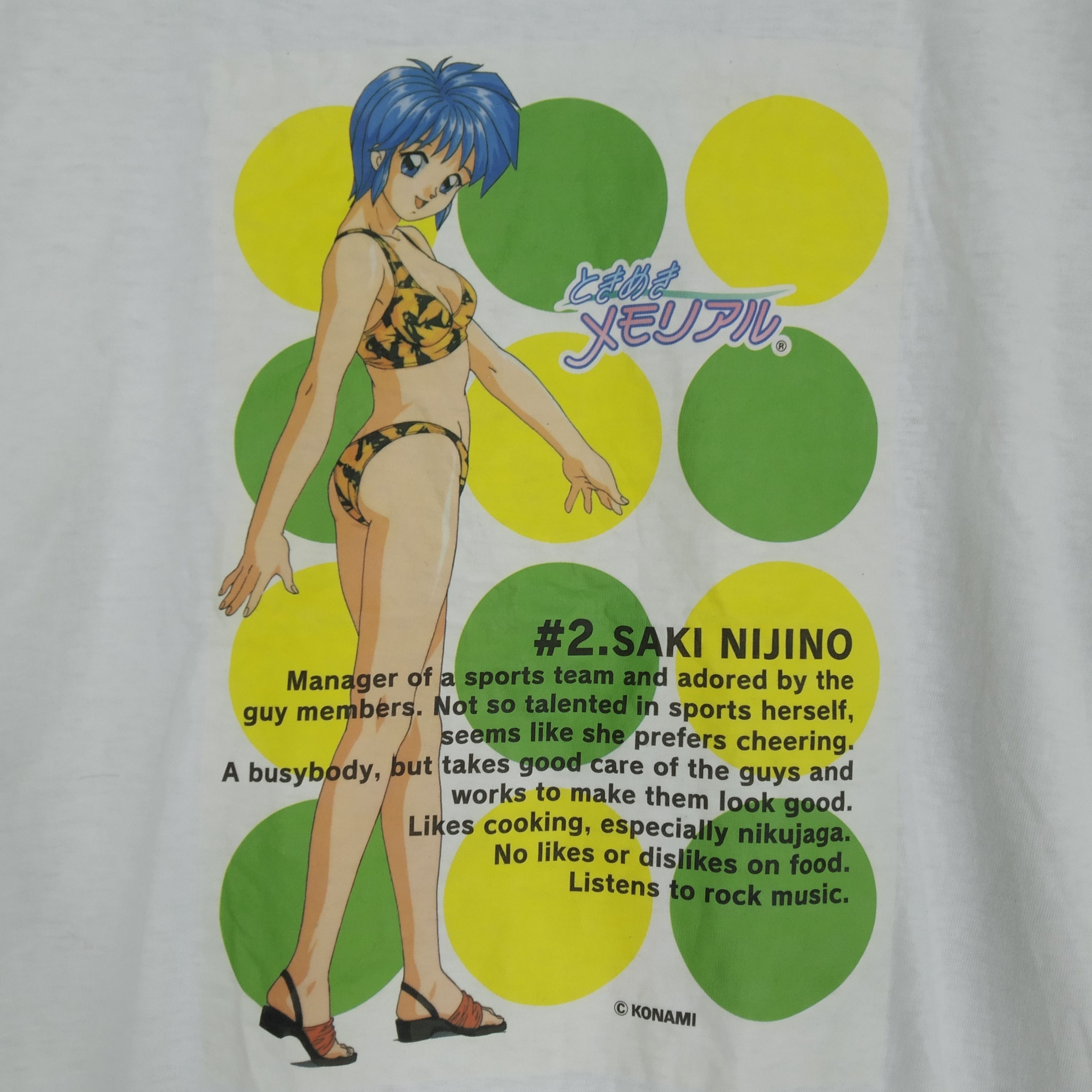Anime Vintage 90s Saki Nijino Anime Heroines By Konami Shirt Size US M / EU 48-50 / 2 - 4 Thumbnail