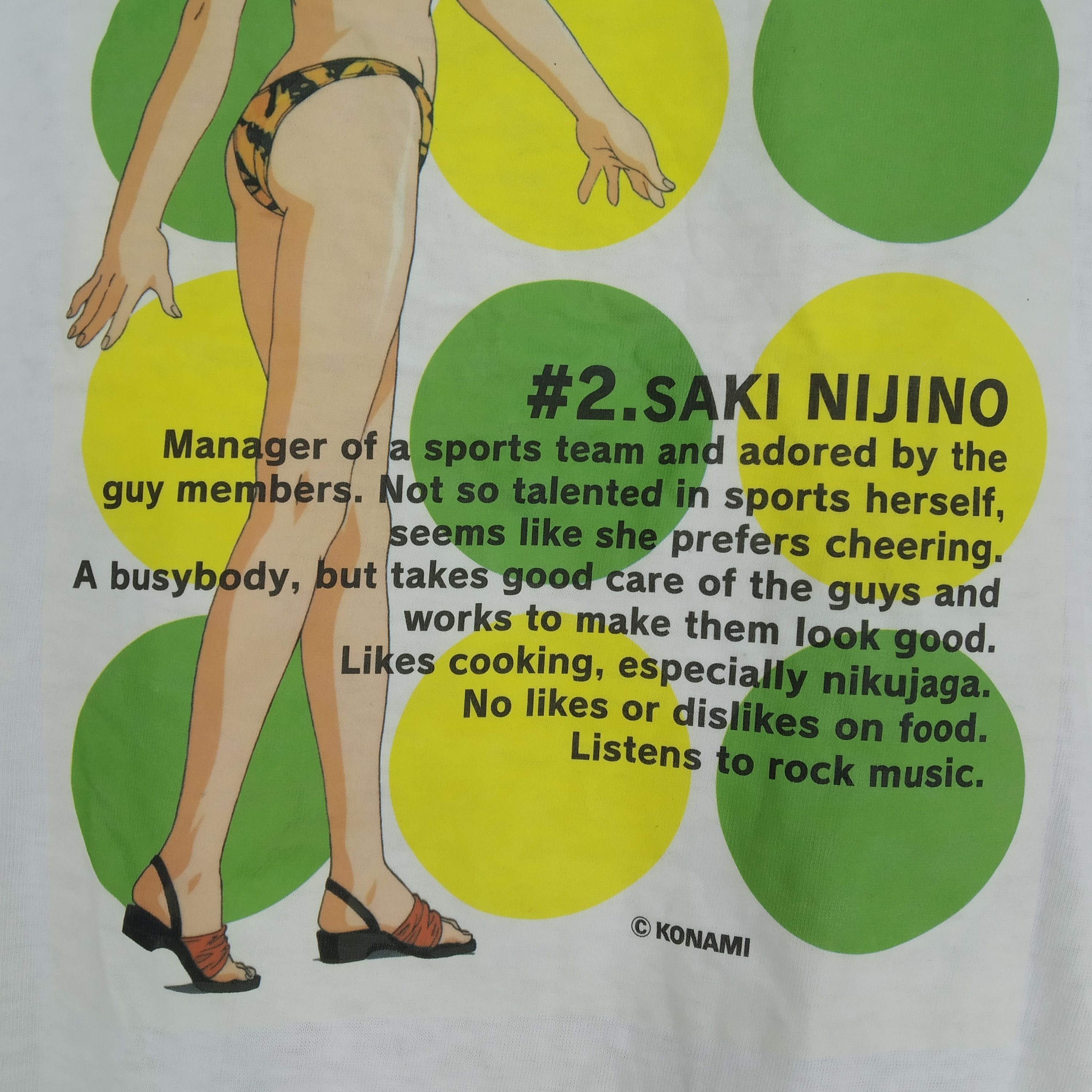 Anime Vintage 90s Saki Nijino Anime Heroines By Konami Shirt Size US M / EU 48-50 / 2 - 5 Thumbnail