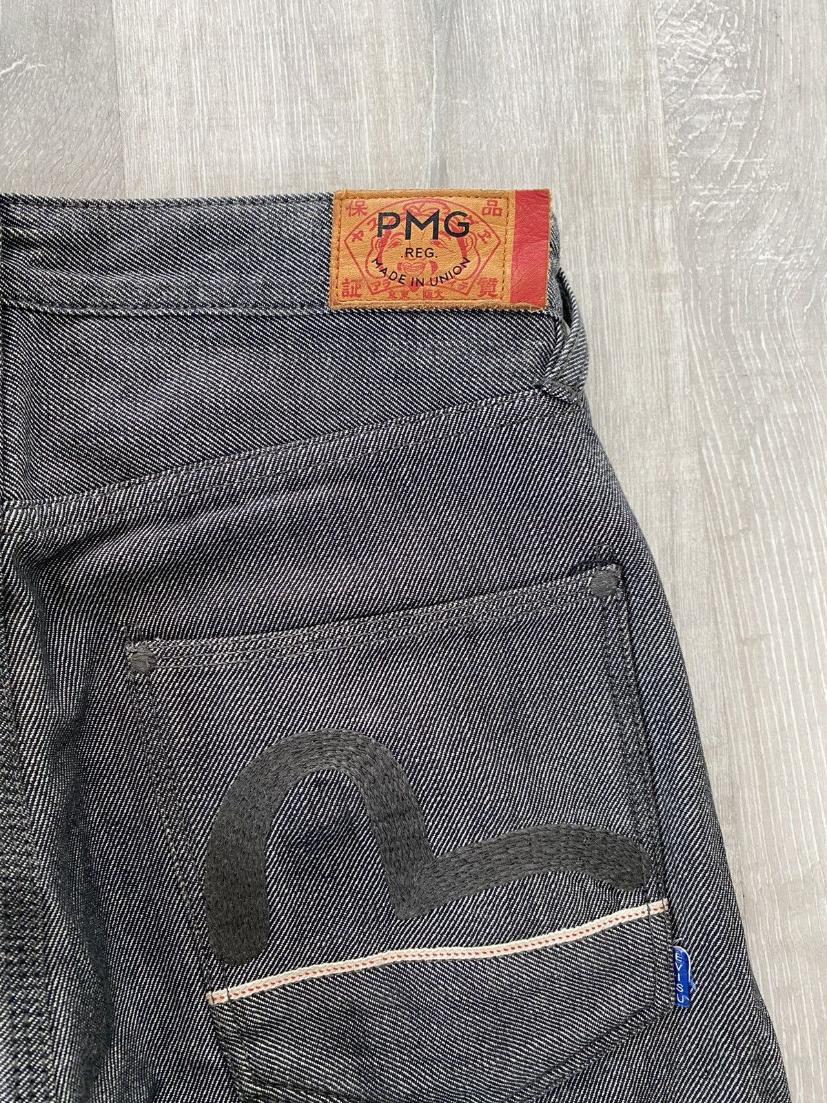 Evisu Evisu jeans vintage selvedge grey black seagulls Japan PMG Size US 29 - 3 Thumbnail