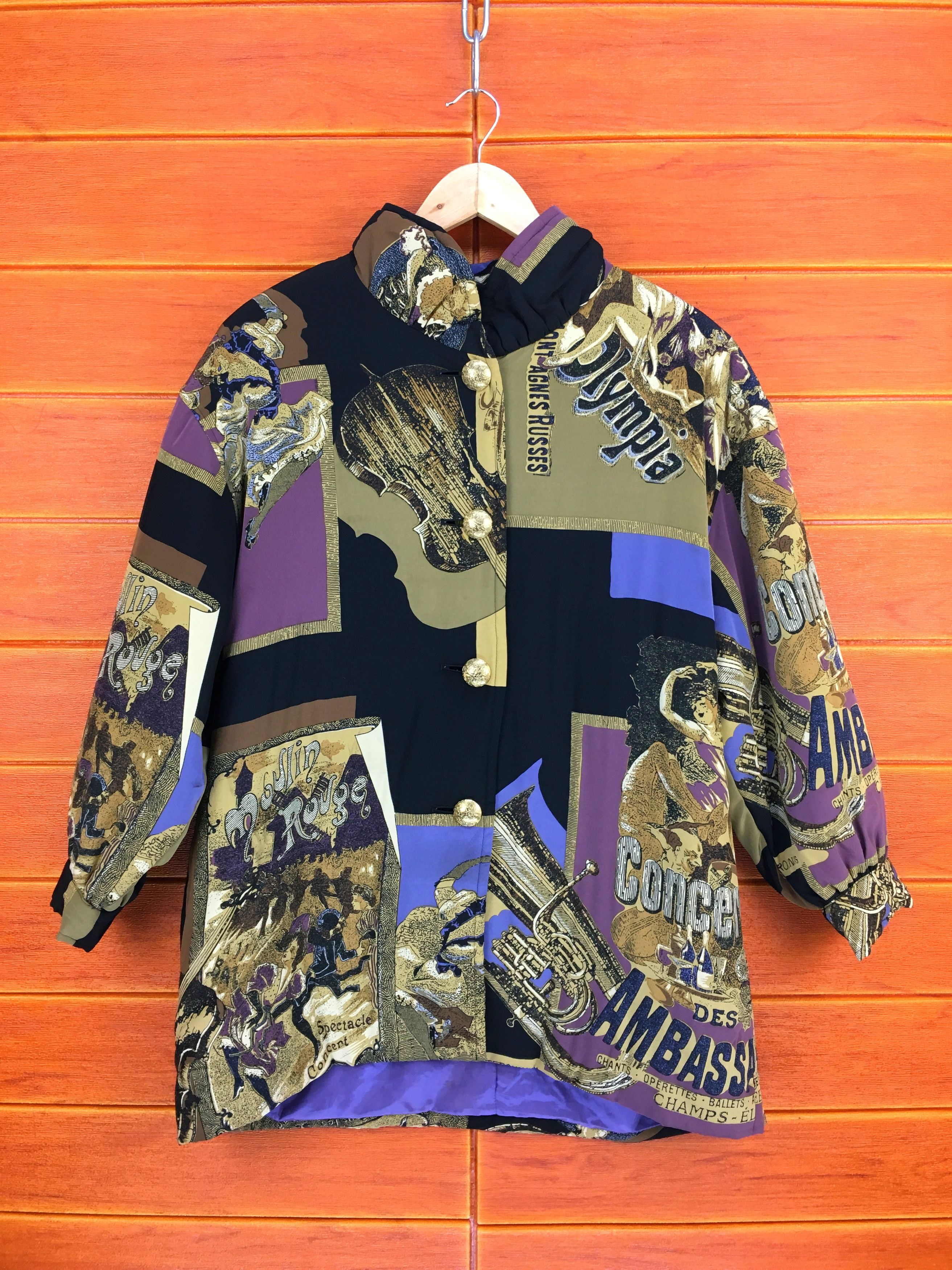 Vintage Palais Senteur Psychedelic Orchestra Yunani Puffer Jacket Size US L / EU 52-54 / 3 - 2 Thumbnail