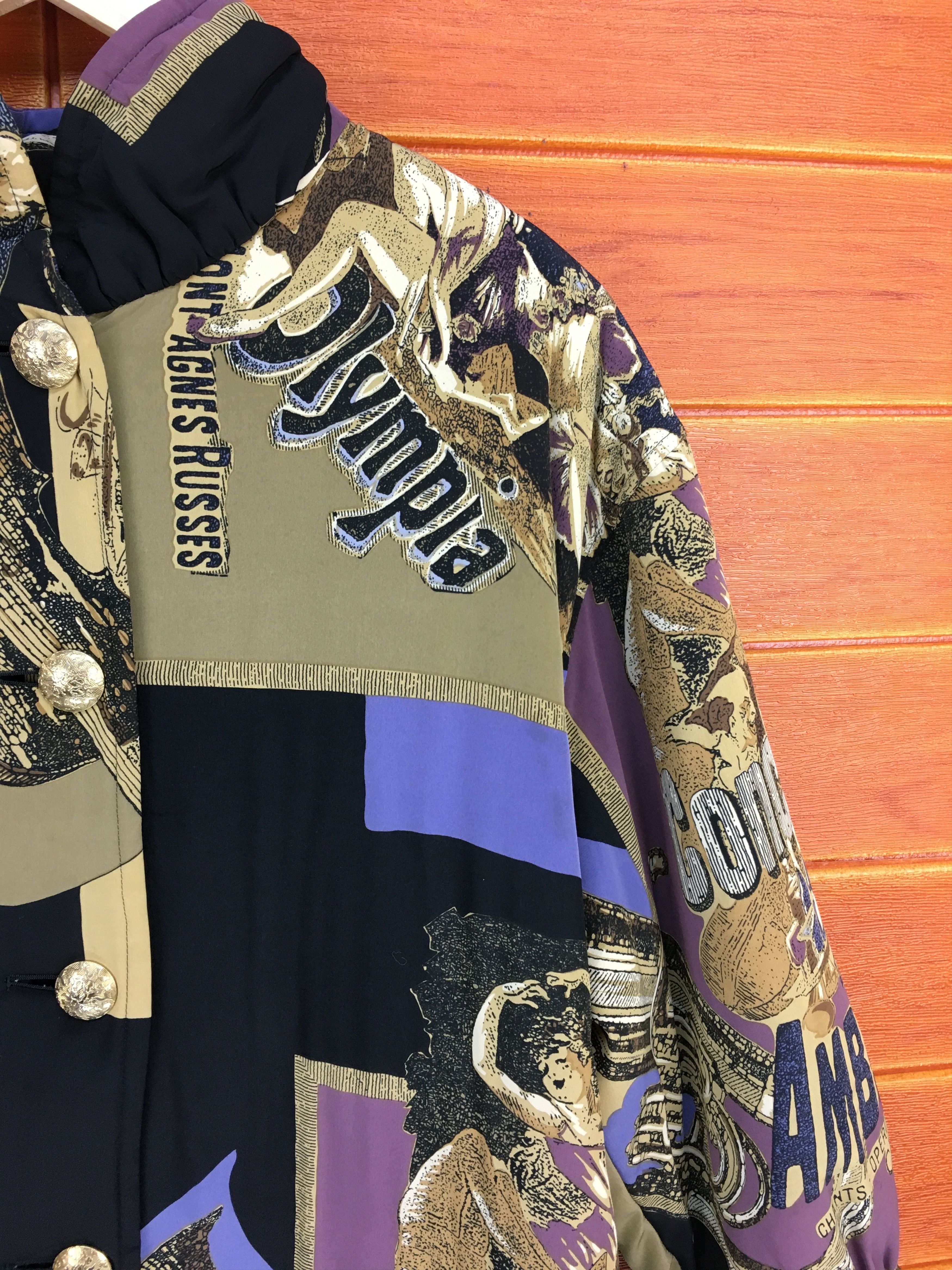 Vintage Palais Senteur Psychedelic Orchestra Yunani Puffer Jacket Size US L / EU 52-54 / 3 - 4 Thumbnail