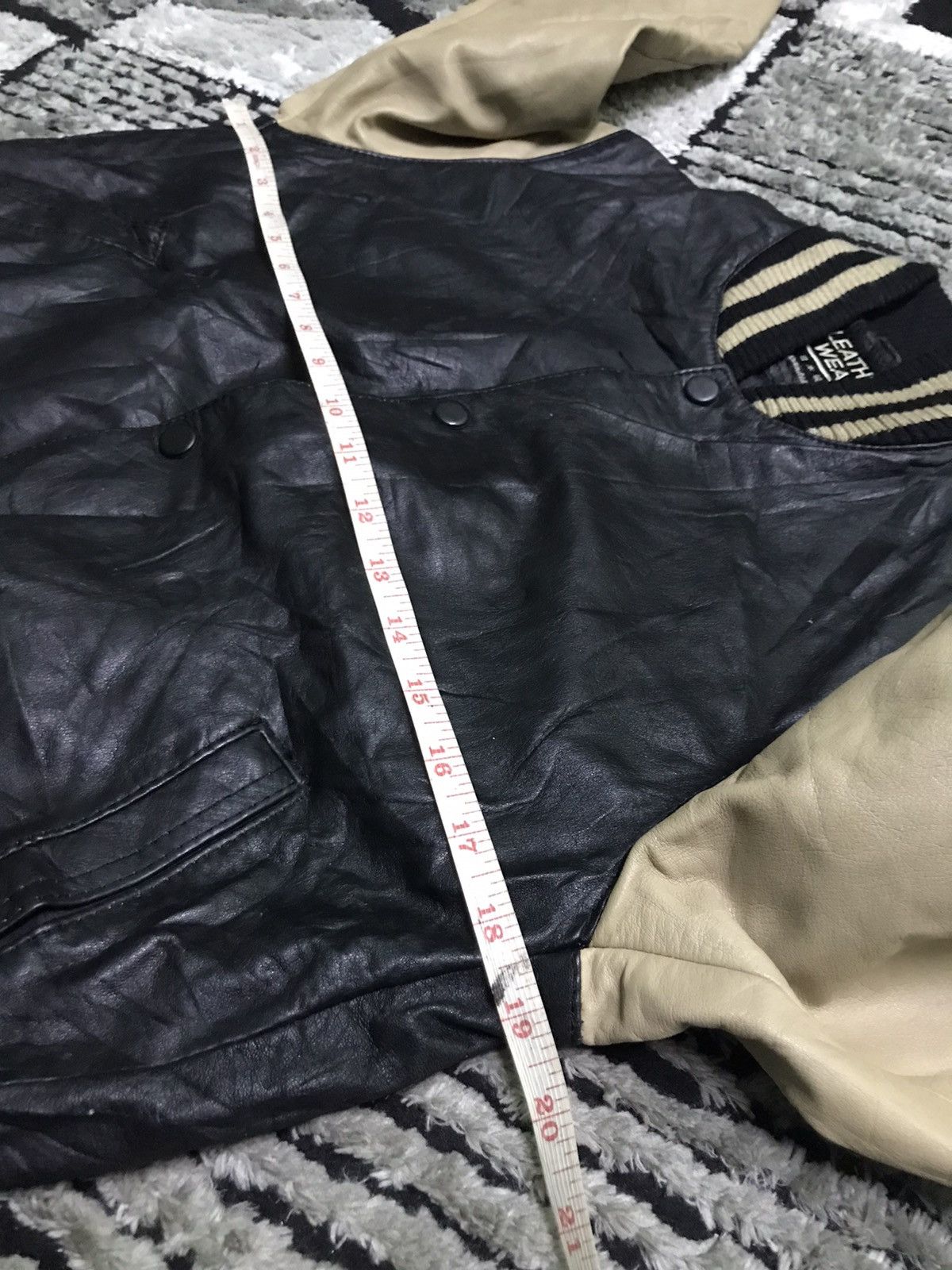 Japanese Brand varsity leather jacket Size US S / EU 44-46 / 1 - 6 Thumbnail