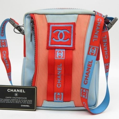 Chanel Chanel Sport Blue Orange 2002 Archive Shoulder Bag