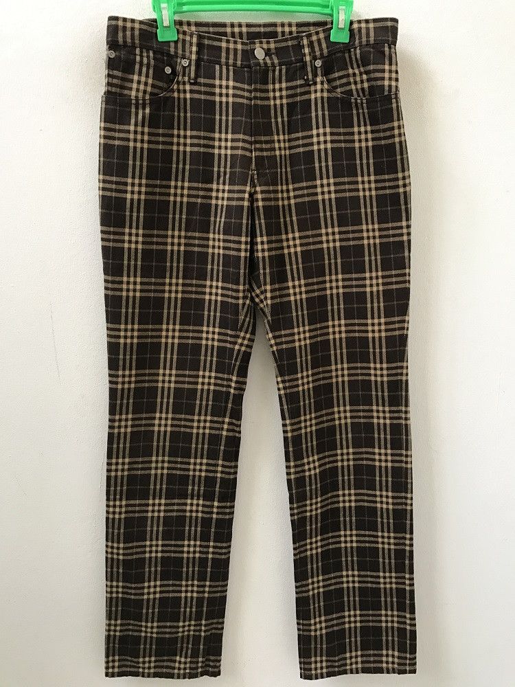 Burberry × Burberry Prorsum Burberry London Blue Label Nova Check Brown Tartan Size US 32 / EU 48 - 1 Thumbnail
