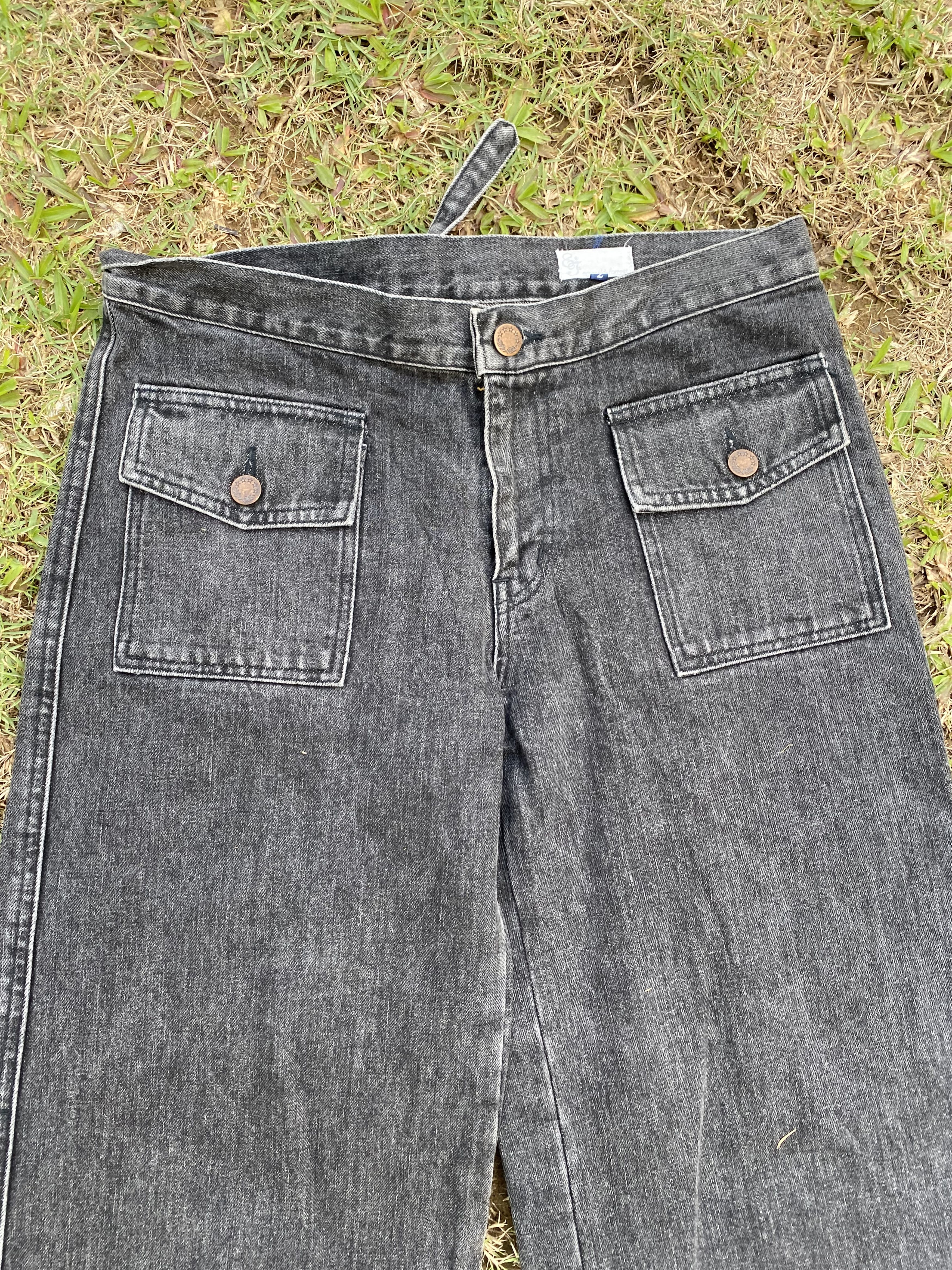 Affliction Baggy Super Flared Japanese Bush Pant Jeans Size US 31 - 4 Thumbnail