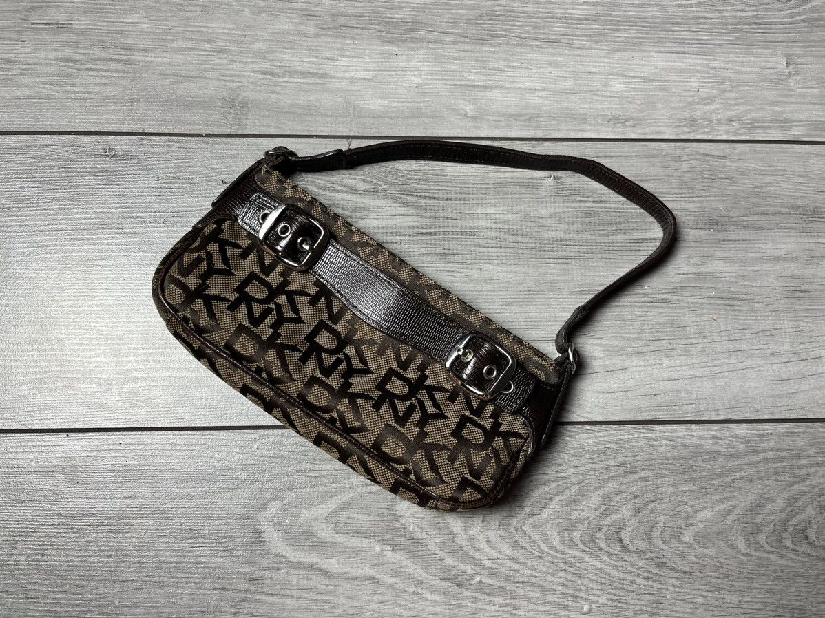 Dkny Monogram Mini Bag One Size in Beige, Men's