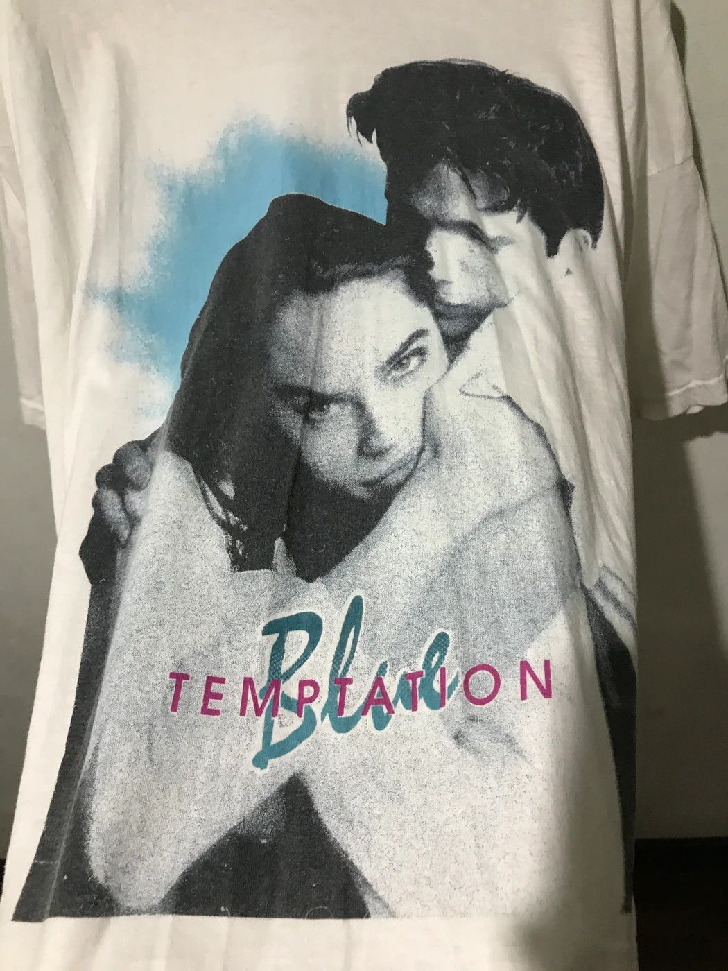 Band Tees × Vintage 90s Blue Temptation - not hoodie leather parka jacket Size US L / EU 52-54 / 3 - 3 Thumbnail