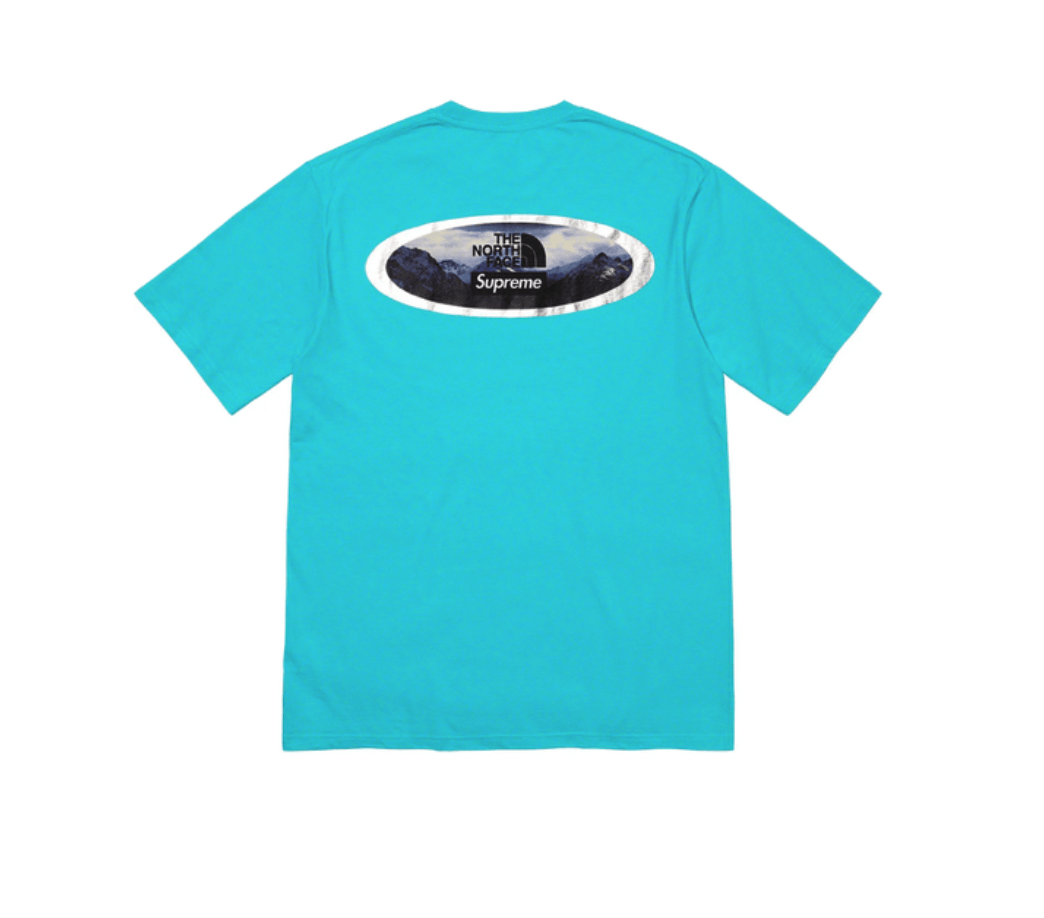 Image of Supreme The North Face Mountains Tee Teal • Xl, Men's