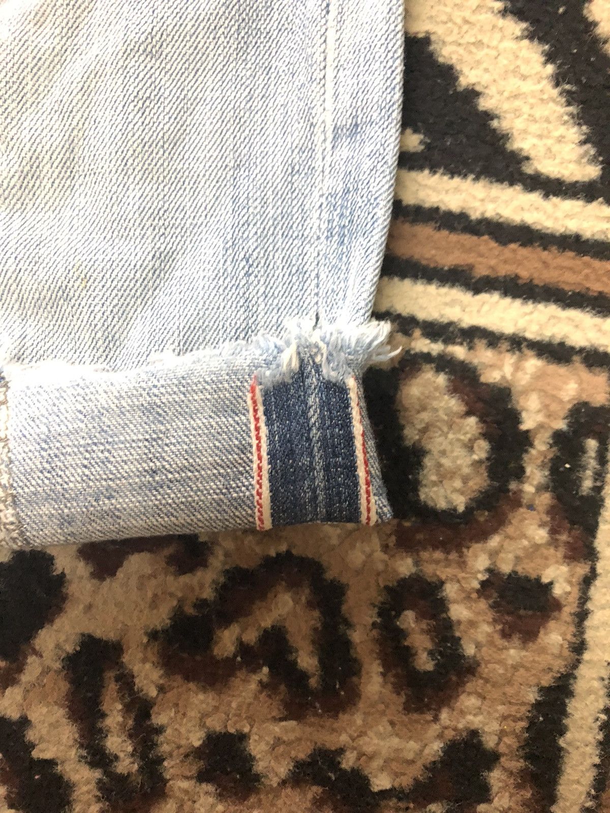 Global Work × Salvage GLOBAL WORK SELVEDGE QUARTER SHORT DISTRESSED DENIM JAPAN 🇯🇵 Size US 29 - 3 Thumbnail