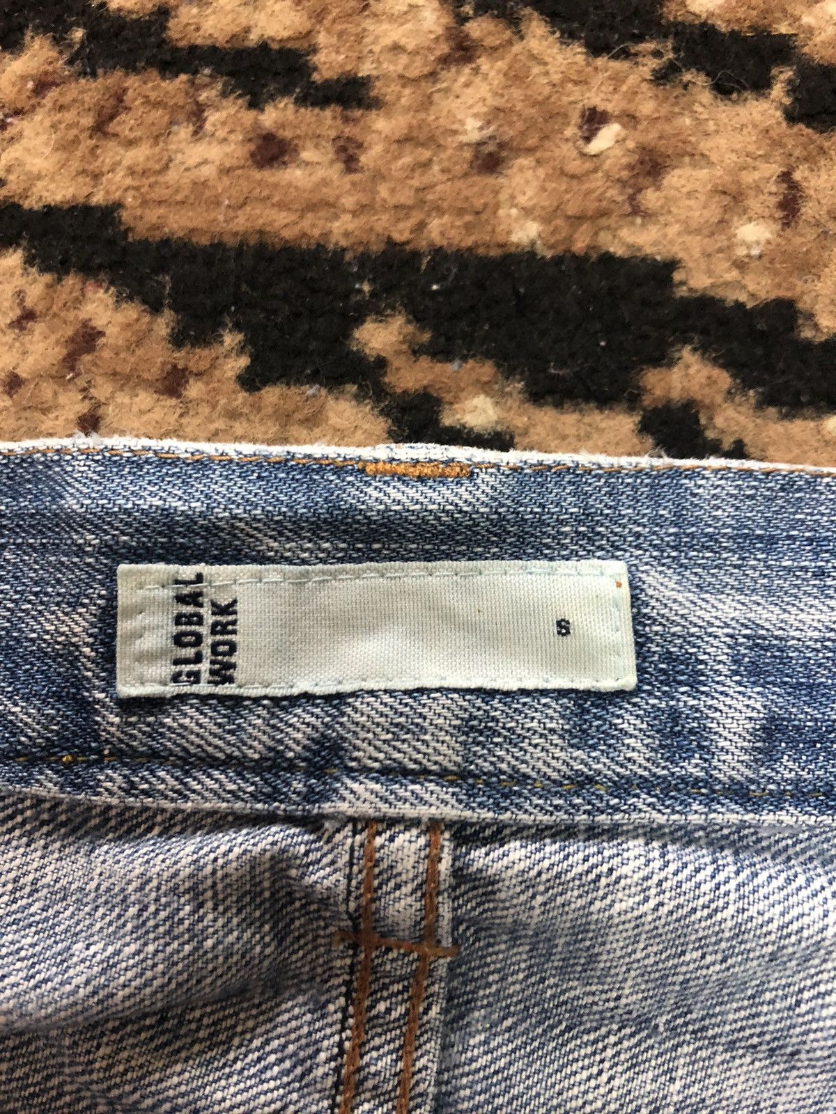 Global Work × Salvage GLOBAL WORK SELVEDGE QUARTER SHORT DISTRESSED DENIM JAPAN 🇯🇵 Size US 29 - 7 Thumbnail