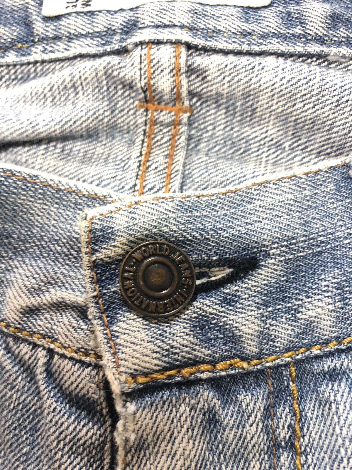 Global Work × Salvage GLOBAL WORK SELVEDGE QUARTER SHORT DISTRESSED DENIM JAPAN 🇯🇵 Size US 29 - 5 Thumbnail