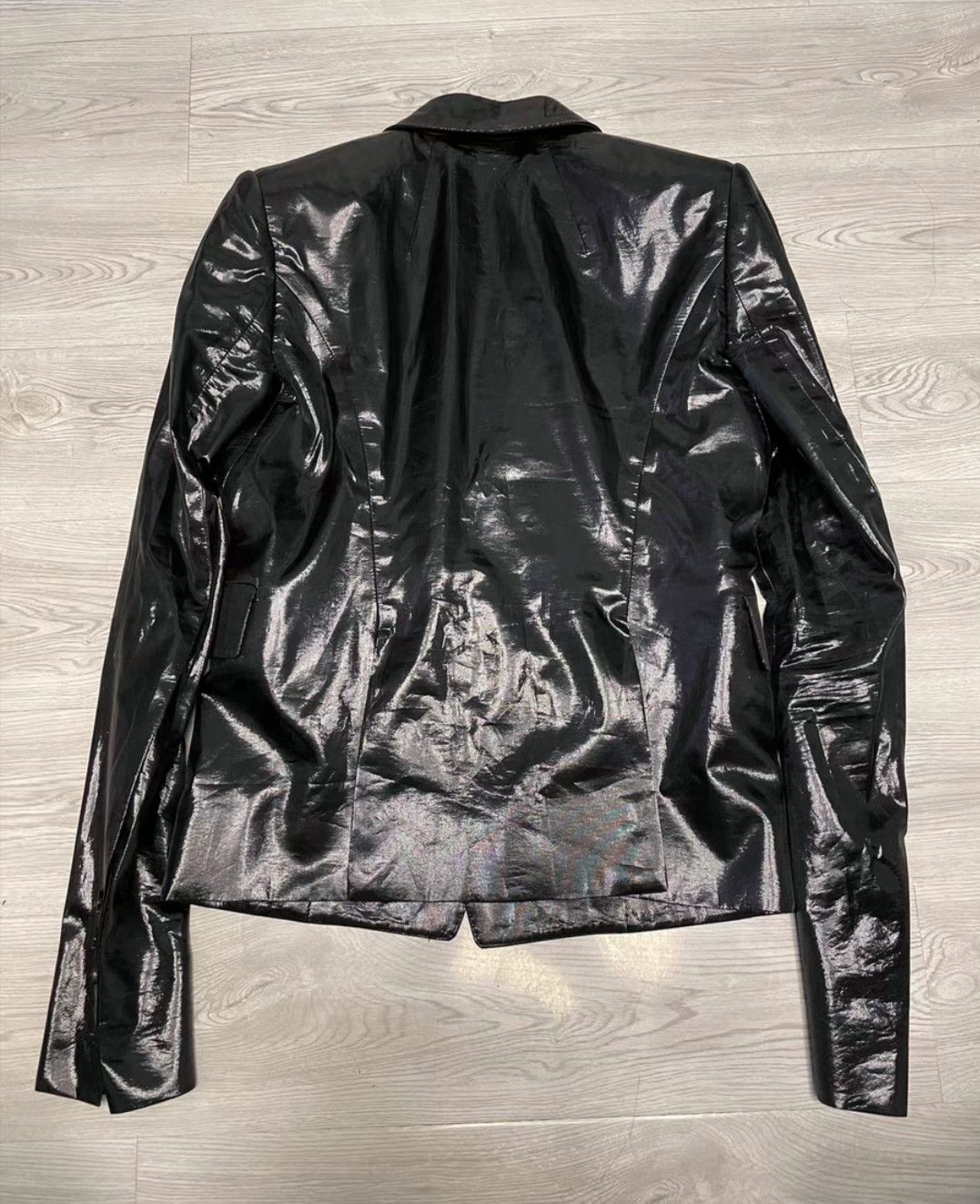 Rick Owens Jacket for female / shoulder pad metal-feel wax suit Size L / US 10 / IT 46 - 2 Thumbnail