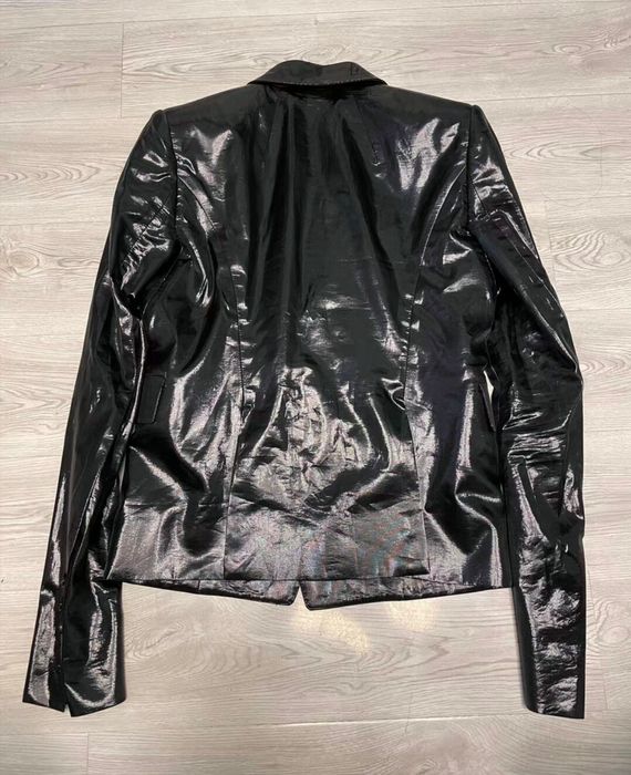 Rick Owens Jacket for female / shoulder pad metal-feel wax suit | Grailed