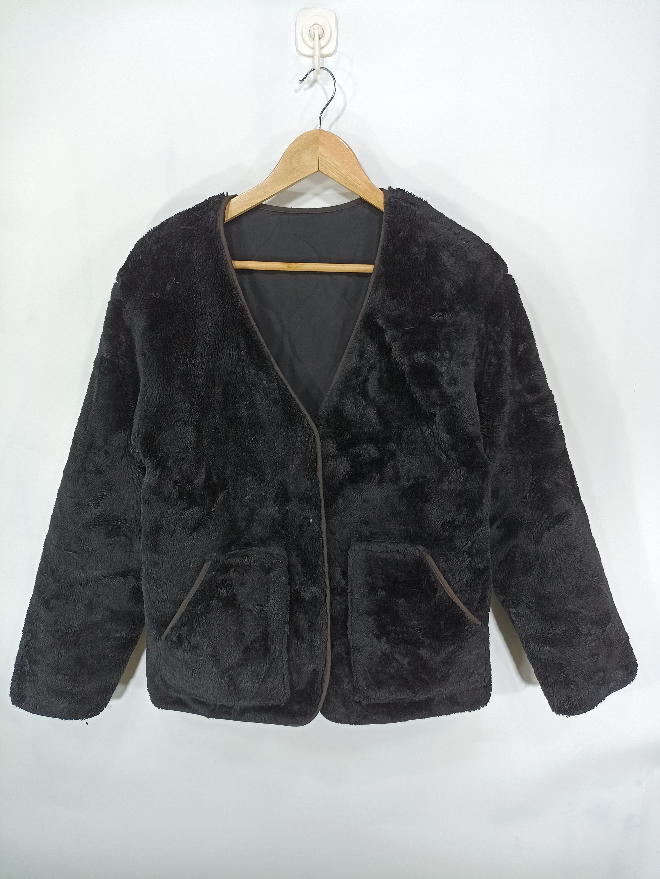 Japanese Brand Emoda Reversible Pile Fleece Quilted Cardigan Jacket Size US S / EU 44-46 / 1 - 6 Thumbnail
