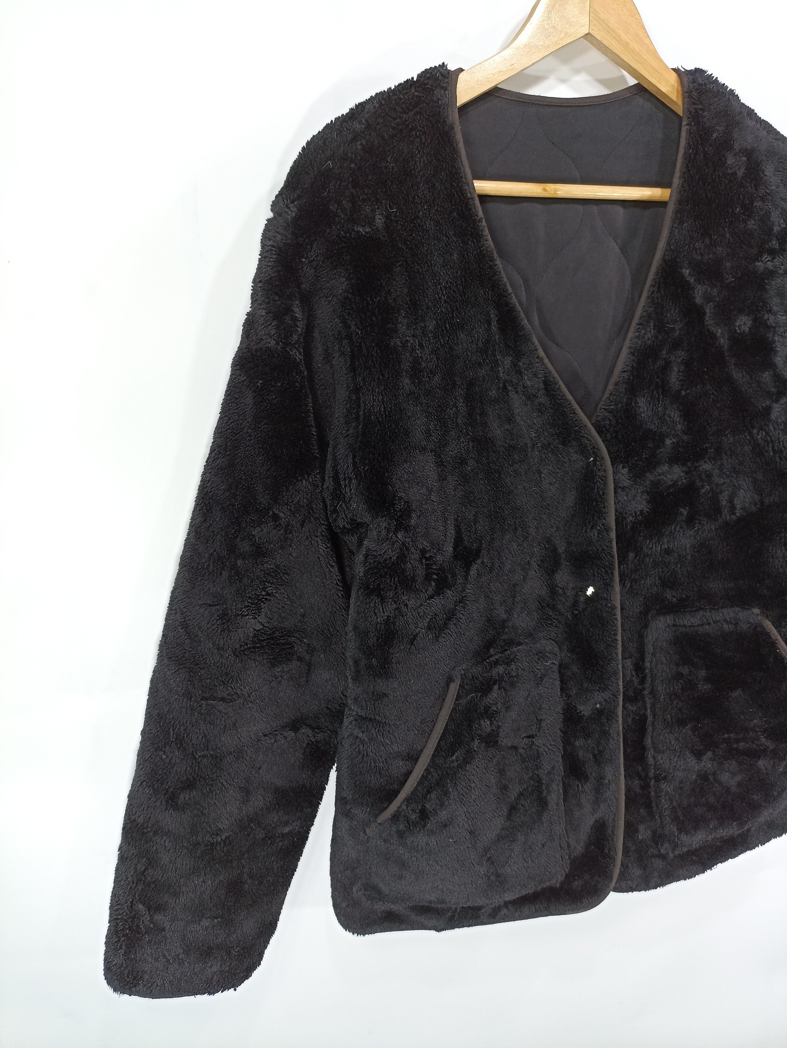 Japanese Brand Emoda Reversible Pile Fleece Quilted Cardigan Jacket Size US S / EU 44-46 / 1 - 9 Thumbnail