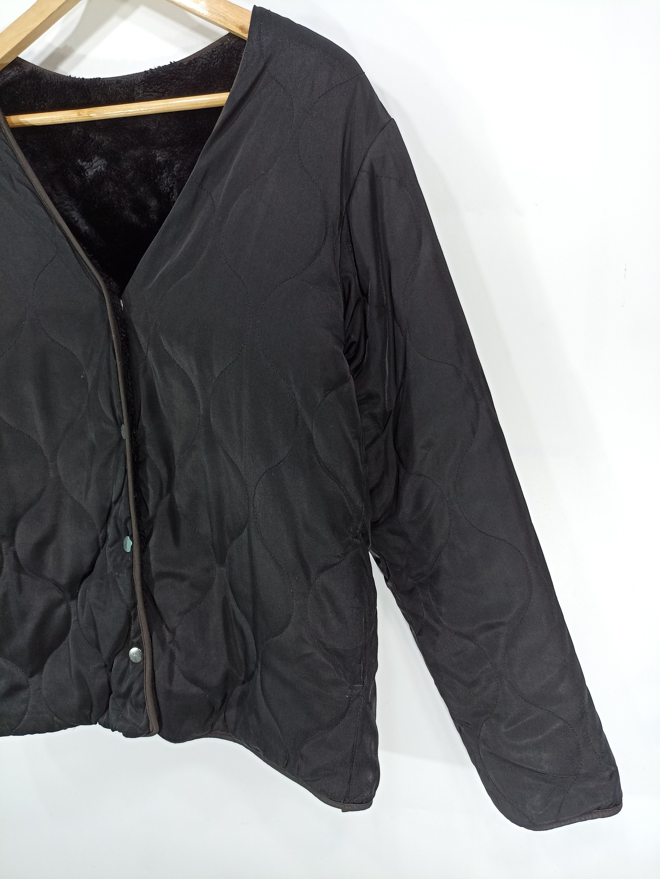 Japanese Brand Emoda Reversible Pile Fleece Quilted Cardigan Jacket Size US S / EU 44-46 / 1 - 3 Thumbnail