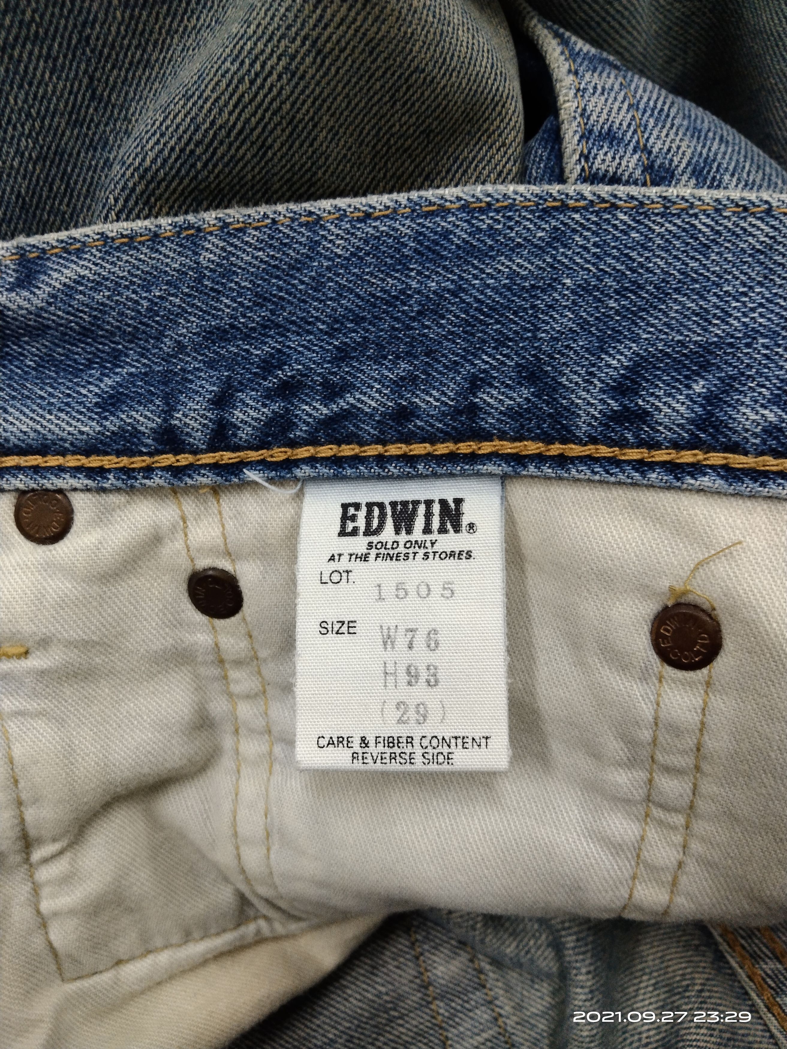 Edwin DiSTRESSED JAPANESE BRAND SELVEDGE EDWIN 505 Size US 29 - 7 Thumbnail