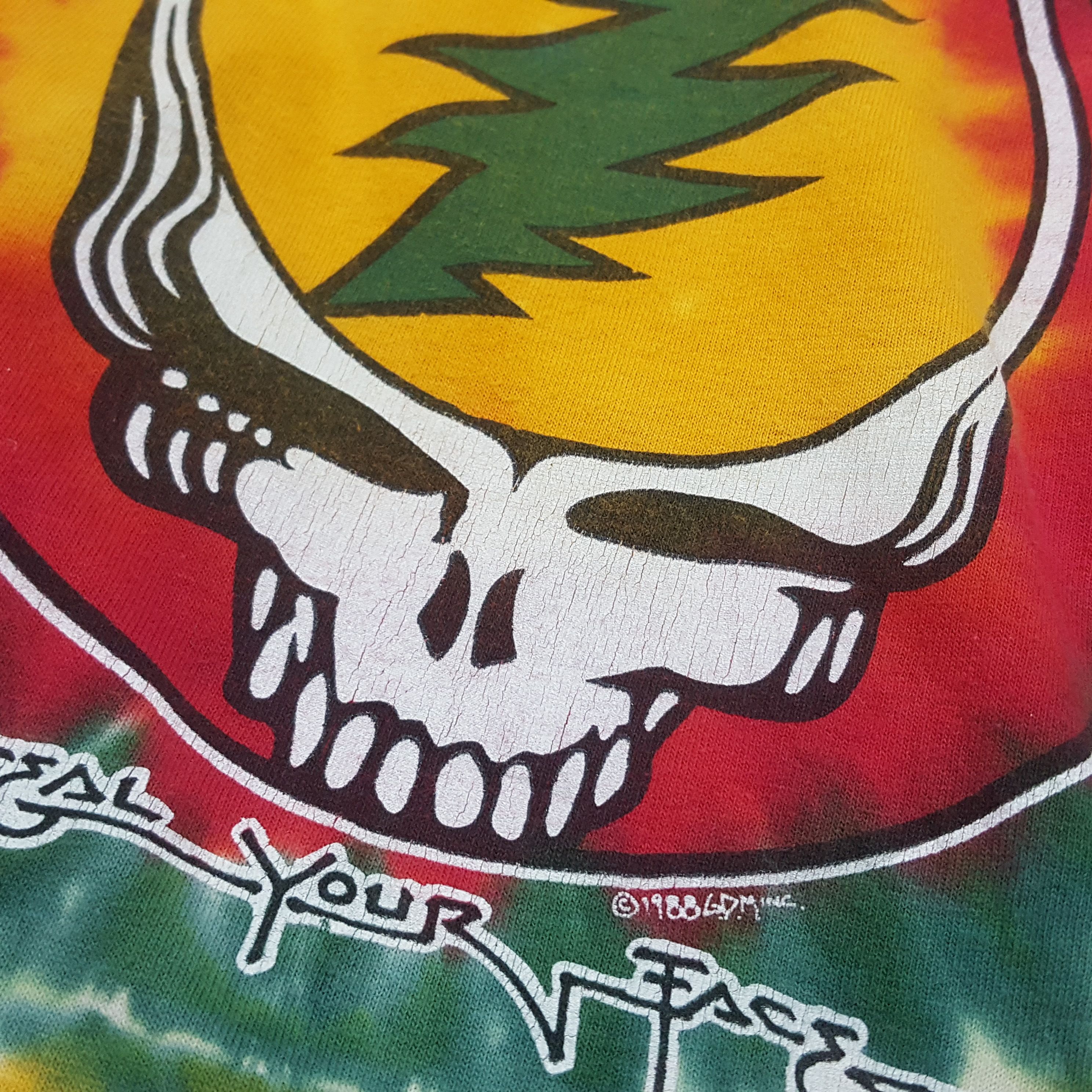 Grateful Dead × Vintage Vintage 90's Grateful Dead Tie Dye Skulls Design t-shirt Size US XL / EU 56 / 4 - 6 Thumbnail