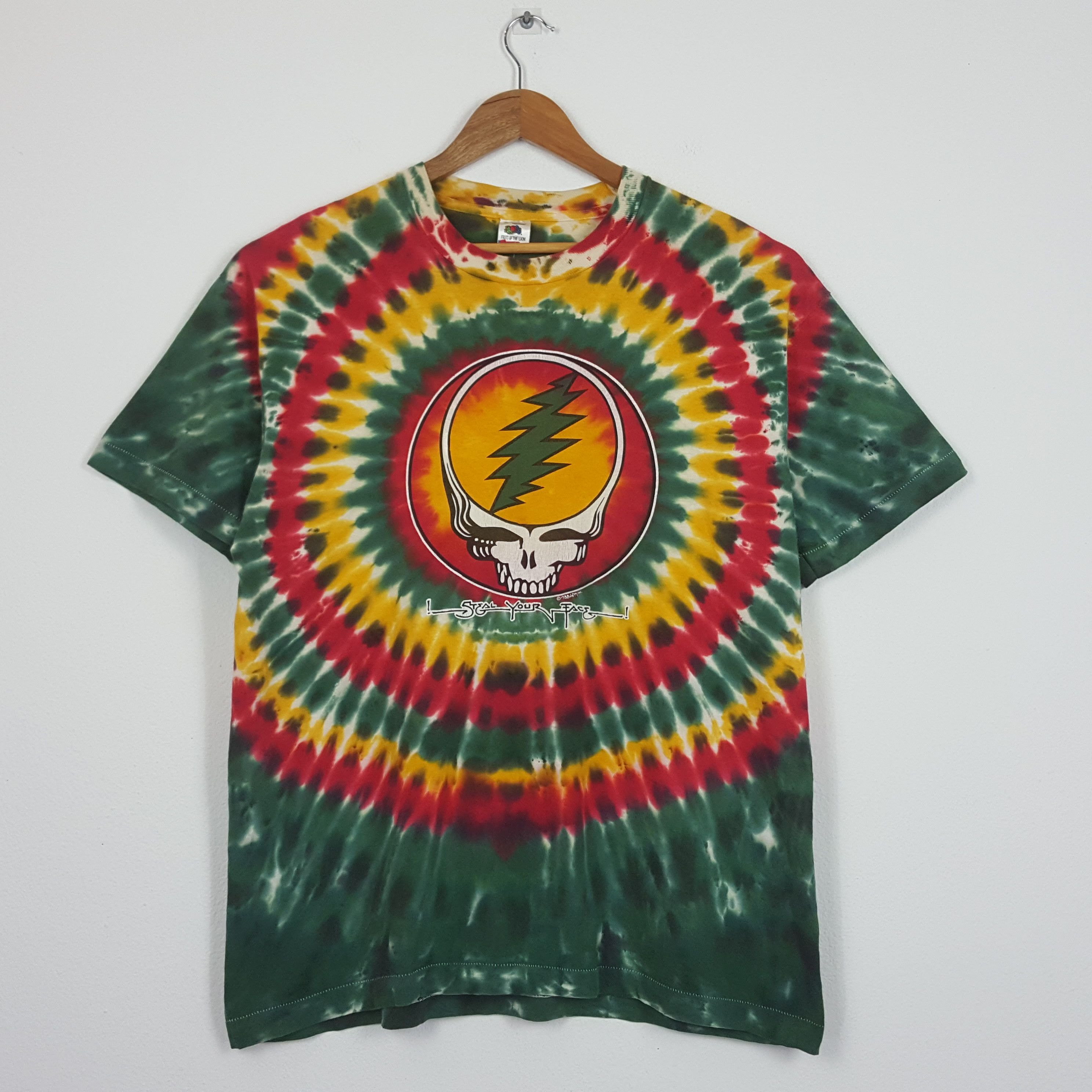 Grateful Dead × Vintage Vintage 90's Grateful Dead Tie Dye Skulls Design t-shirt Size US XL / EU 56 / 4 - 1 Thumbnail