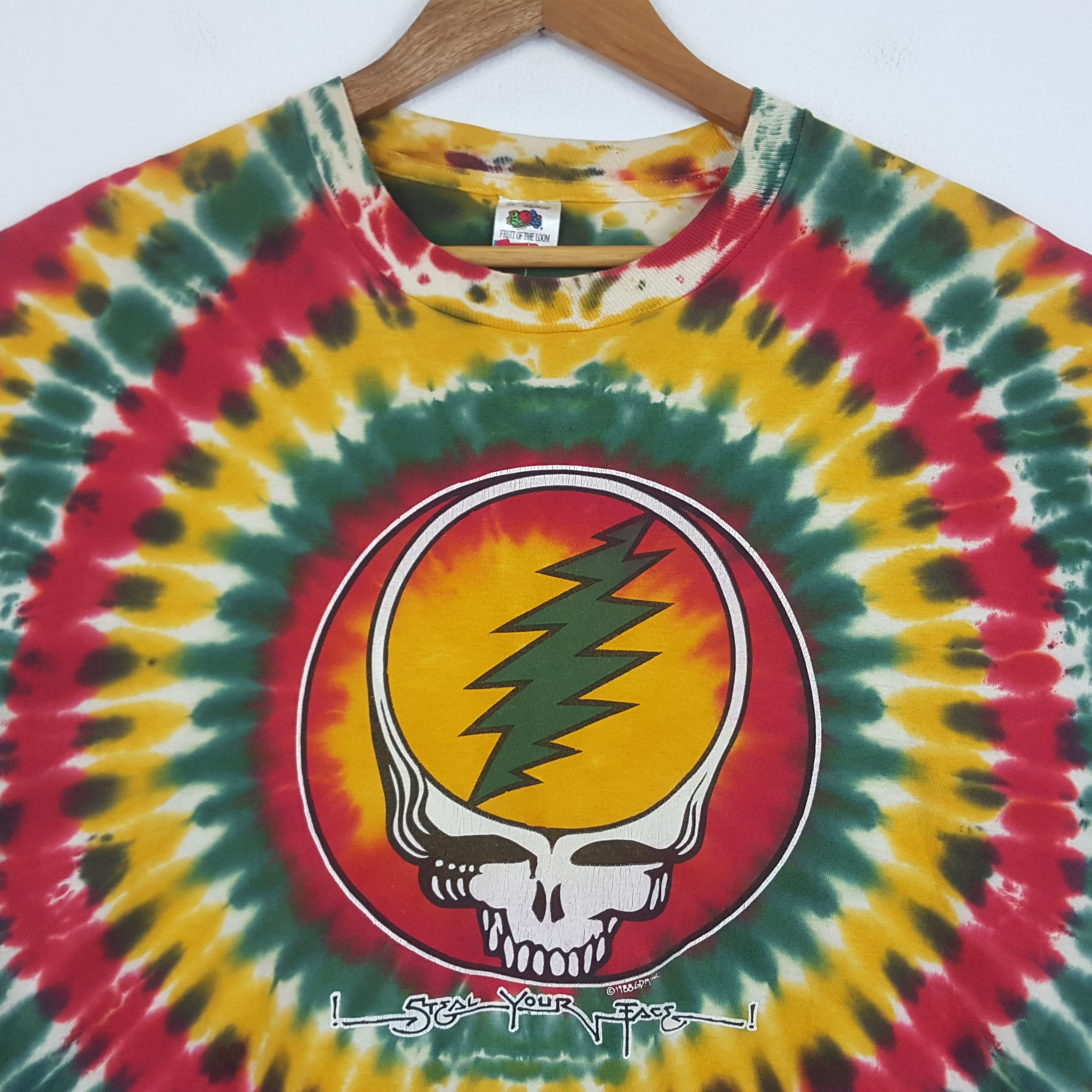 Grateful Dead × Vintage Vintage 90's Grateful Dead Tie Dye Skulls Design t-shirt Size US XL / EU 56 / 4 - 3 Thumbnail