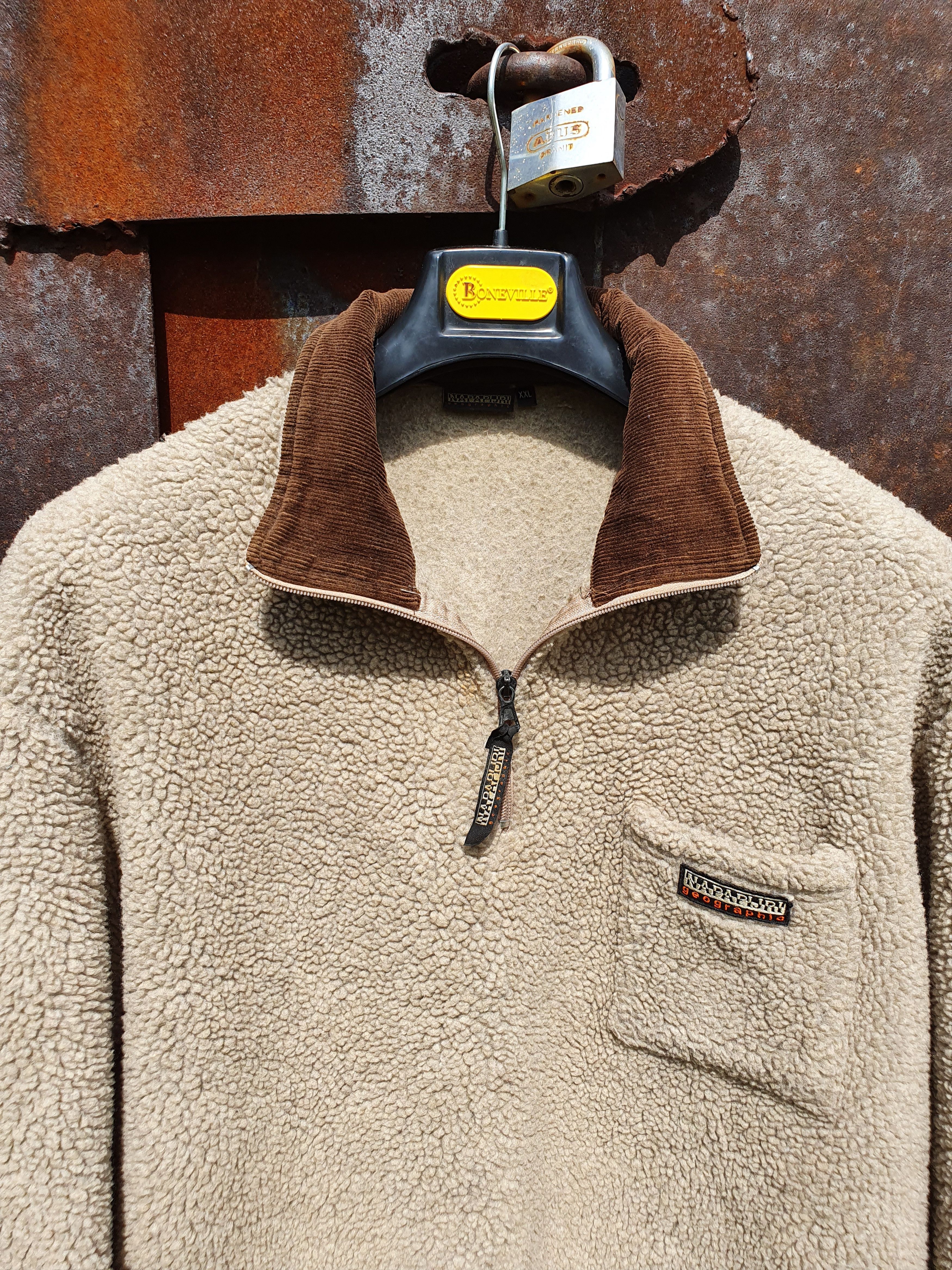 Napapijri × Vintage Vintage Napapijri Deep Peel Fleece Sherpa Rare Size Size US XL / EU 56 / 4 - 4 Thumbnail