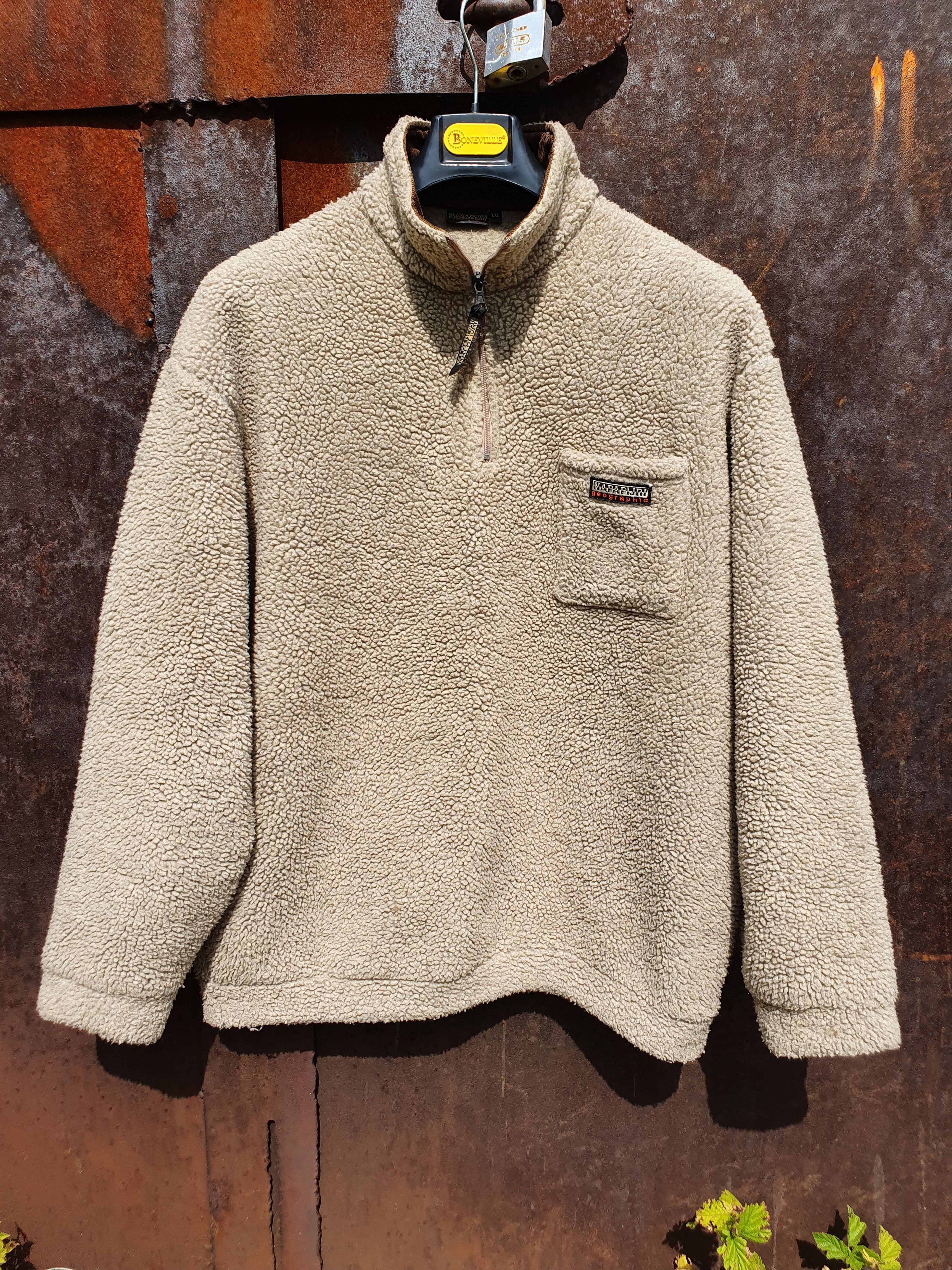 Napapijri × Vintage Vintage Napapijri Deep Peel Fleece Sherpa Rare Size Size US XL / EU 56 / 4 - 2 Thumbnail
