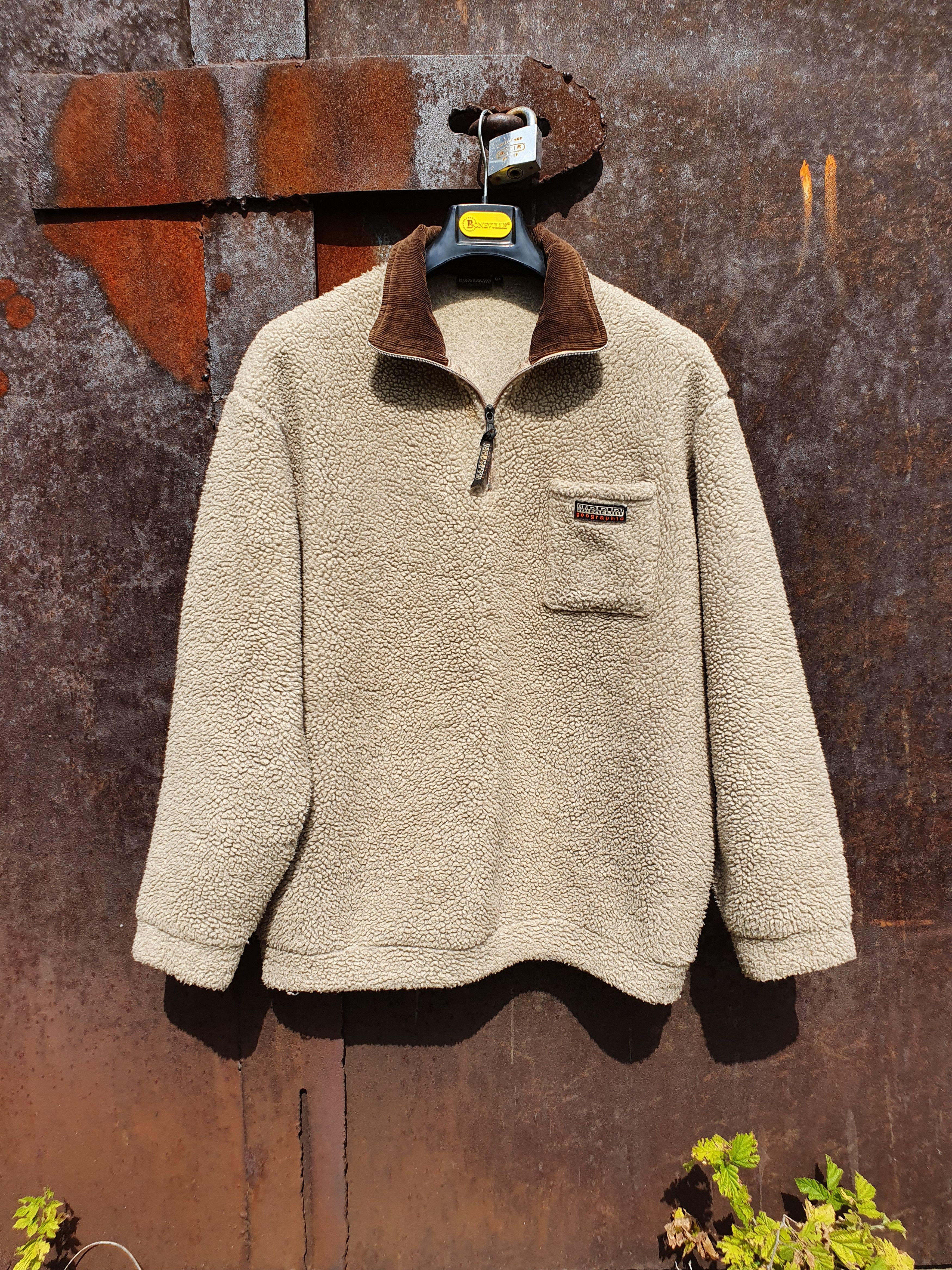 Napapijri × Vintage Vintage Napapijri Deep Peel Fleece Sherpa Rare Size Size US XL / EU 56 / 4 - 10 Thumbnail