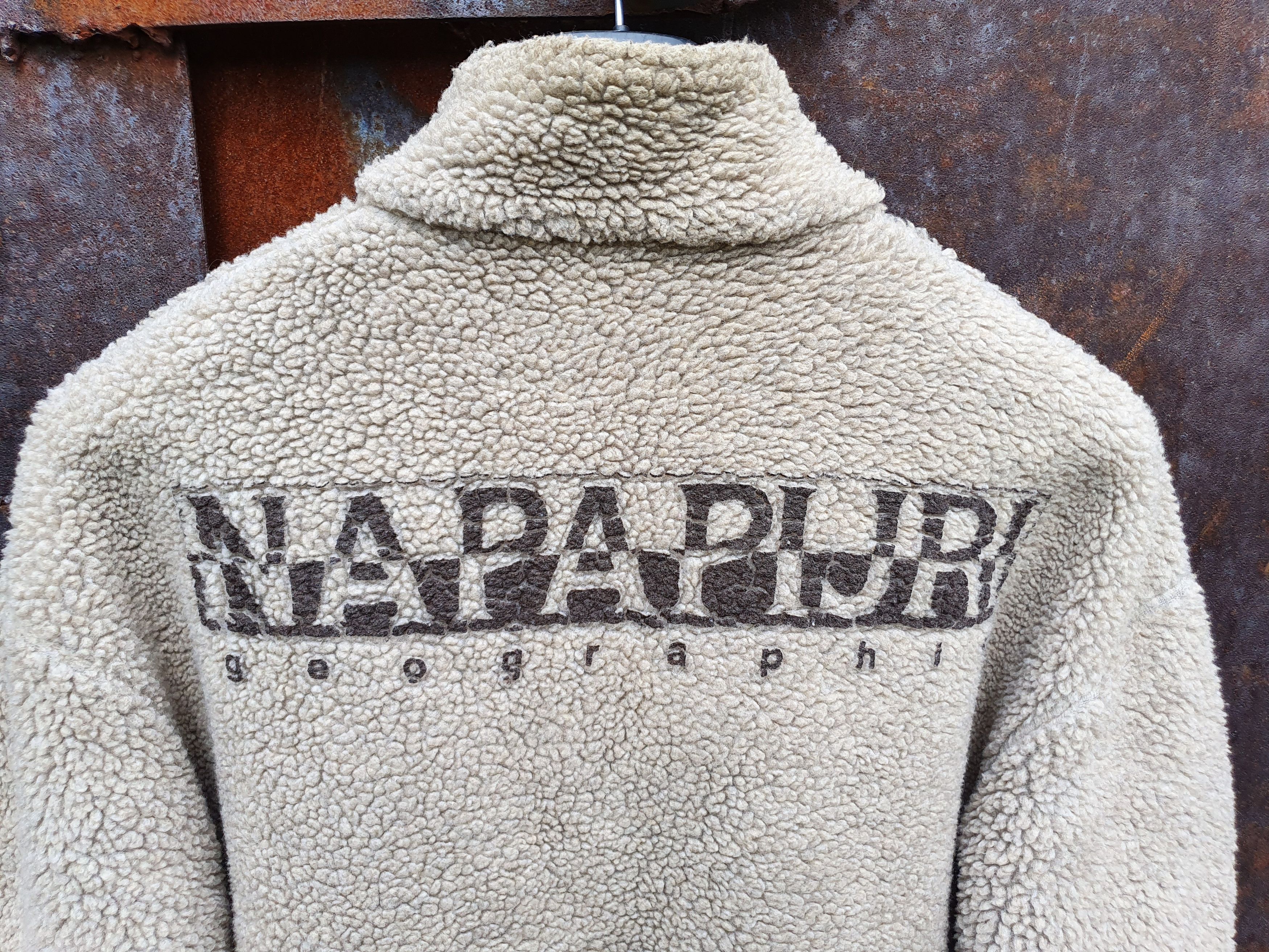 Napapijri × Vintage Vintage Napapijri Deep Peel Fleece Sherpa Rare Size Size US XL / EU 56 / 4 - 3 Thumbnail
