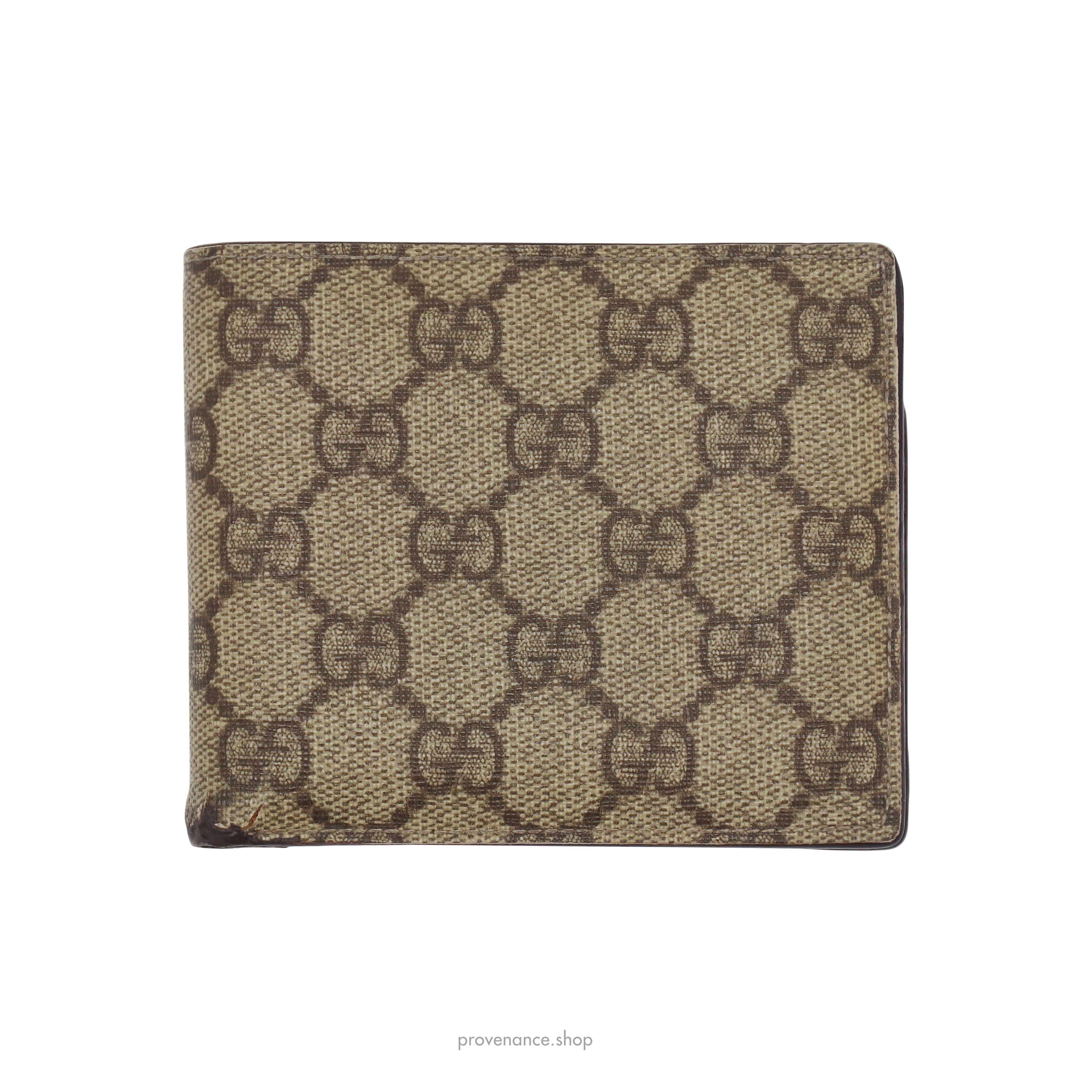 image of Gucci GG Supreme Bifold Wallet - Brown, Men's